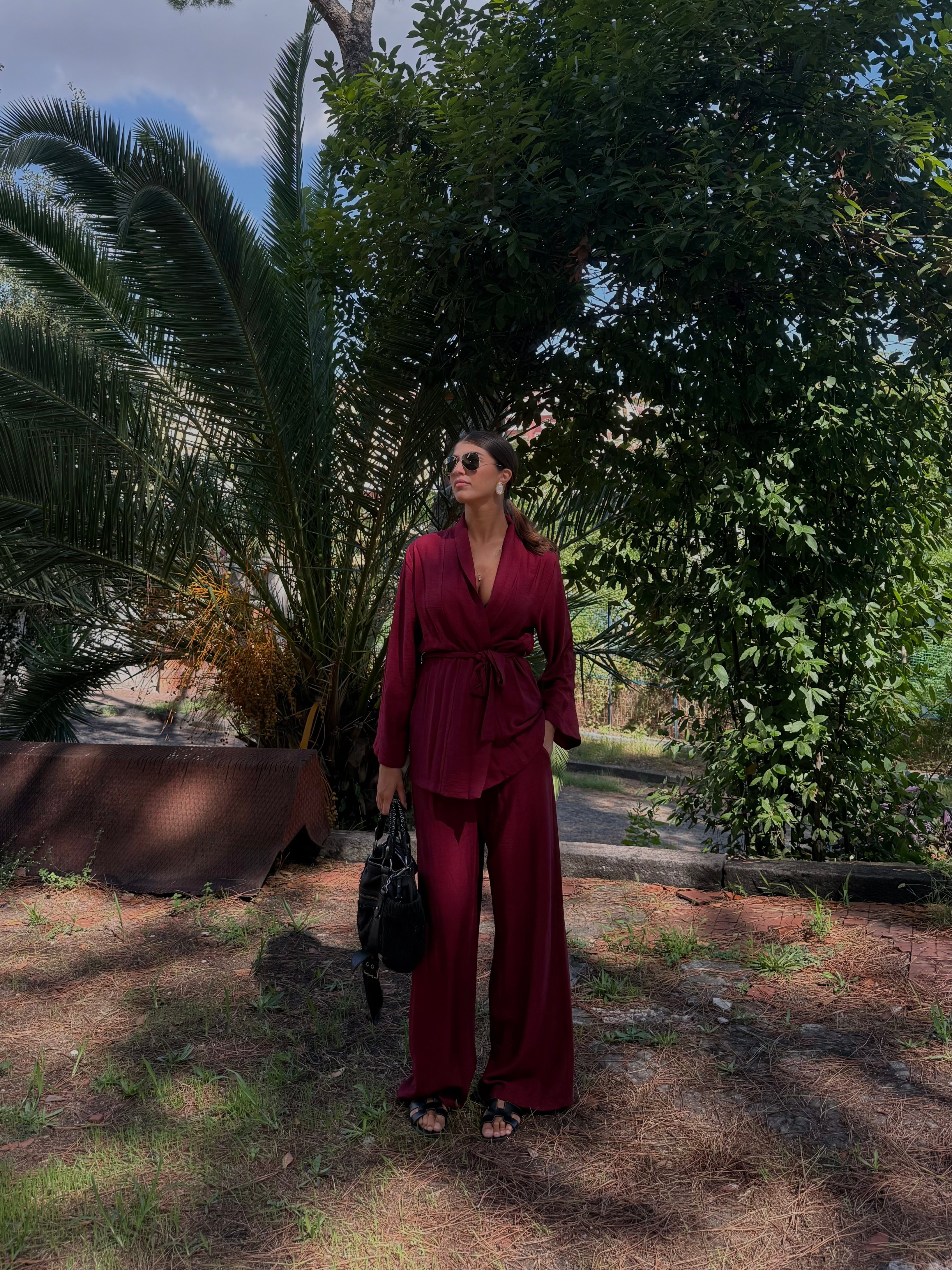 Tailleur Malta bordeaux - LadyB Shop Online