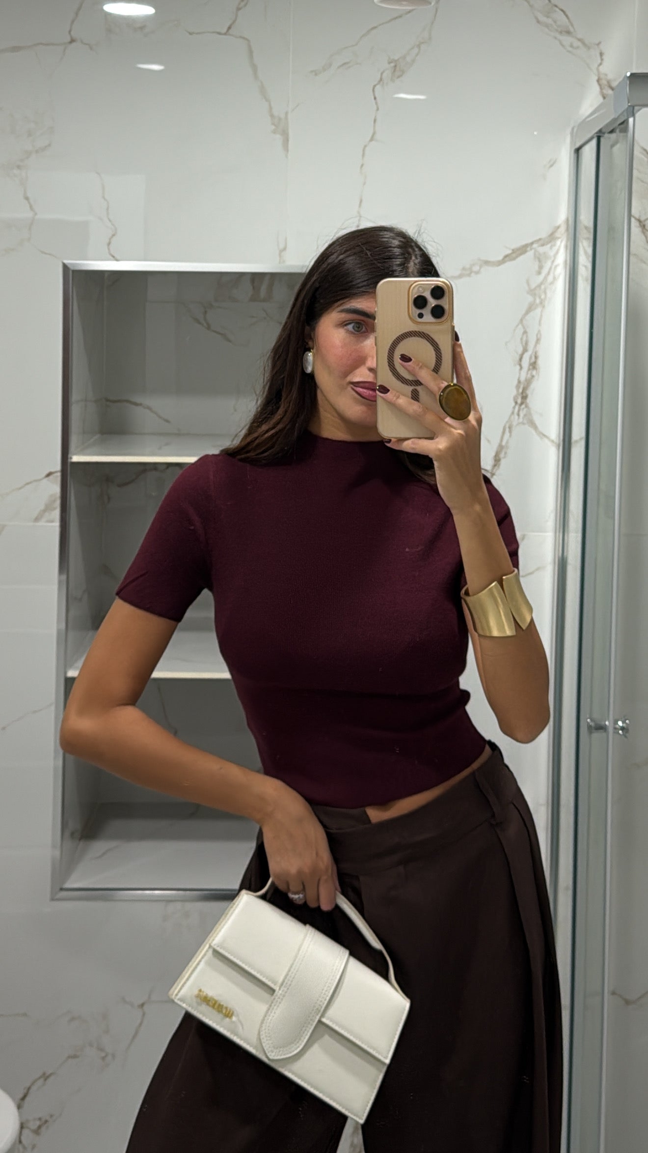 Maglia mezza manica bordeaux