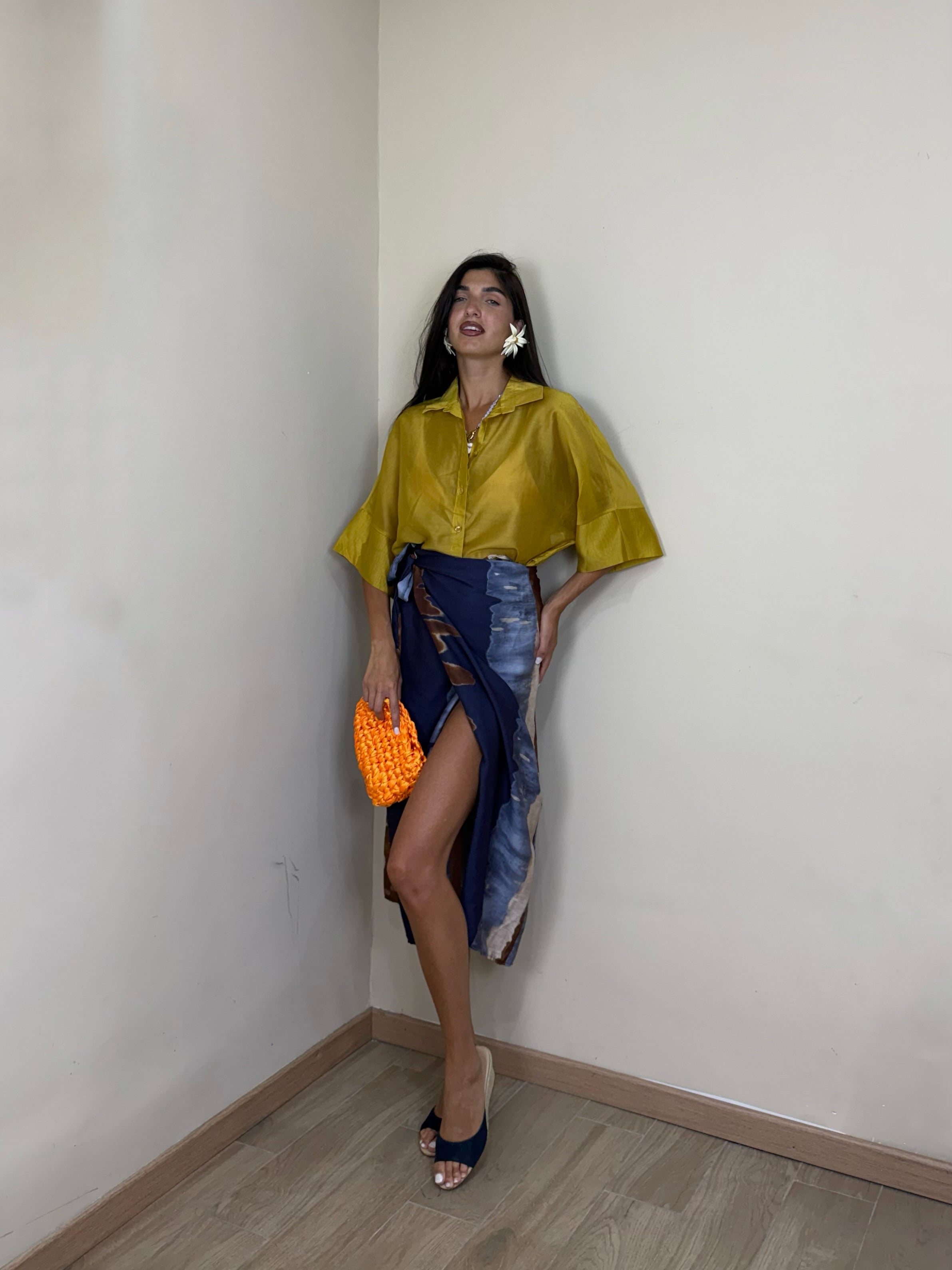 Camicia organza tre quarti
