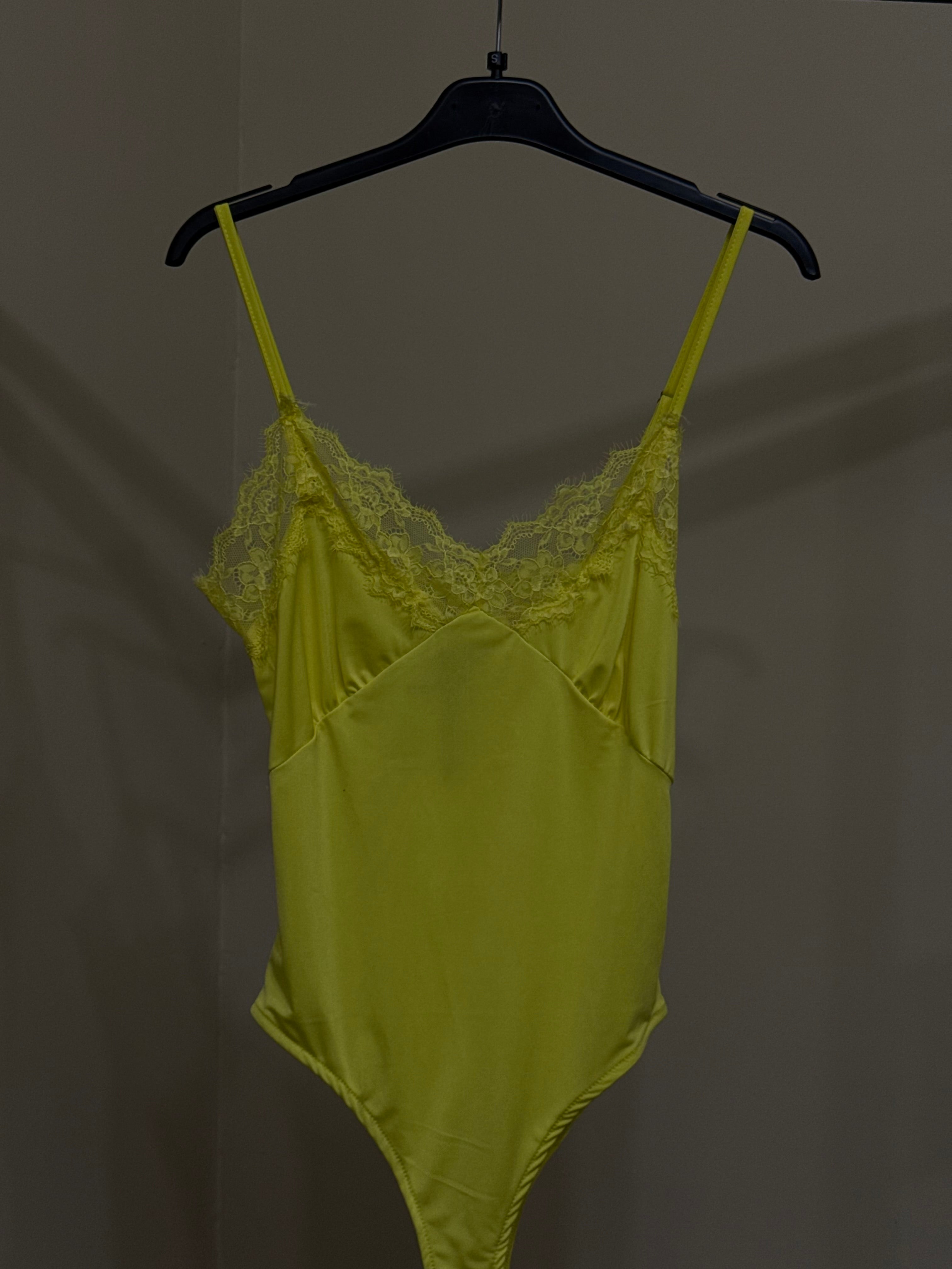 Body pizzo giallo by lumina