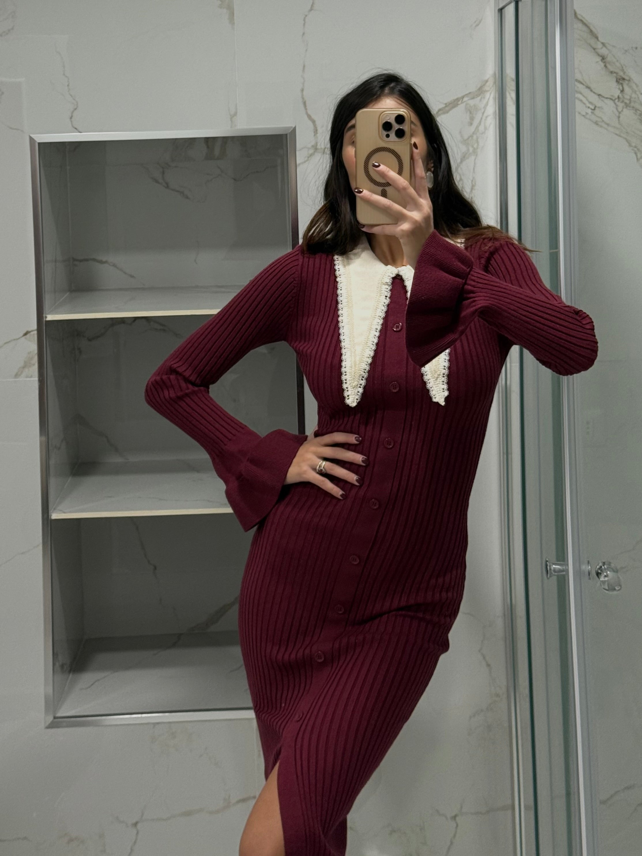 Dress Parisienne bordeaux