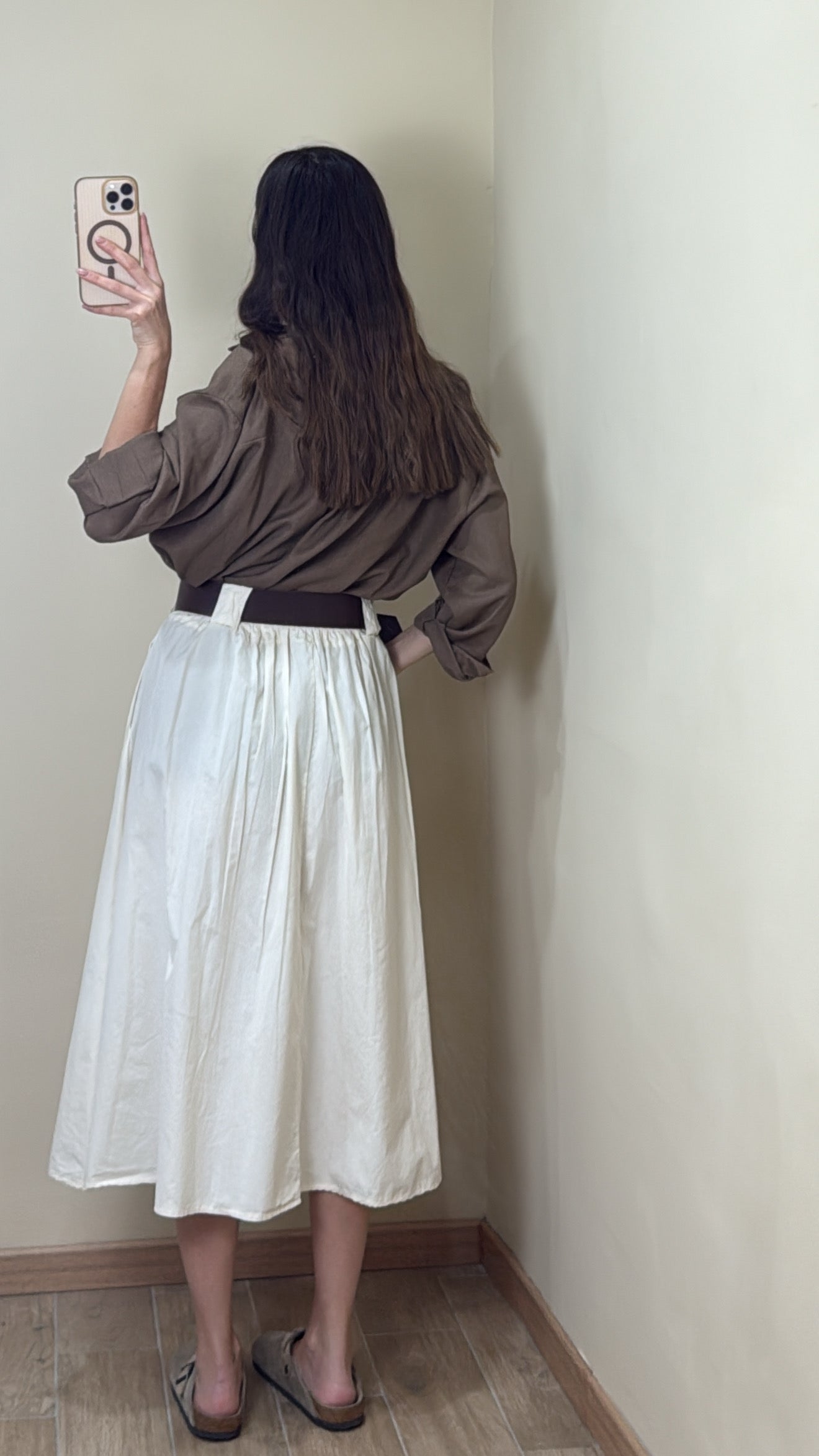 Gonna in cotone panna - LadyB Shop Online