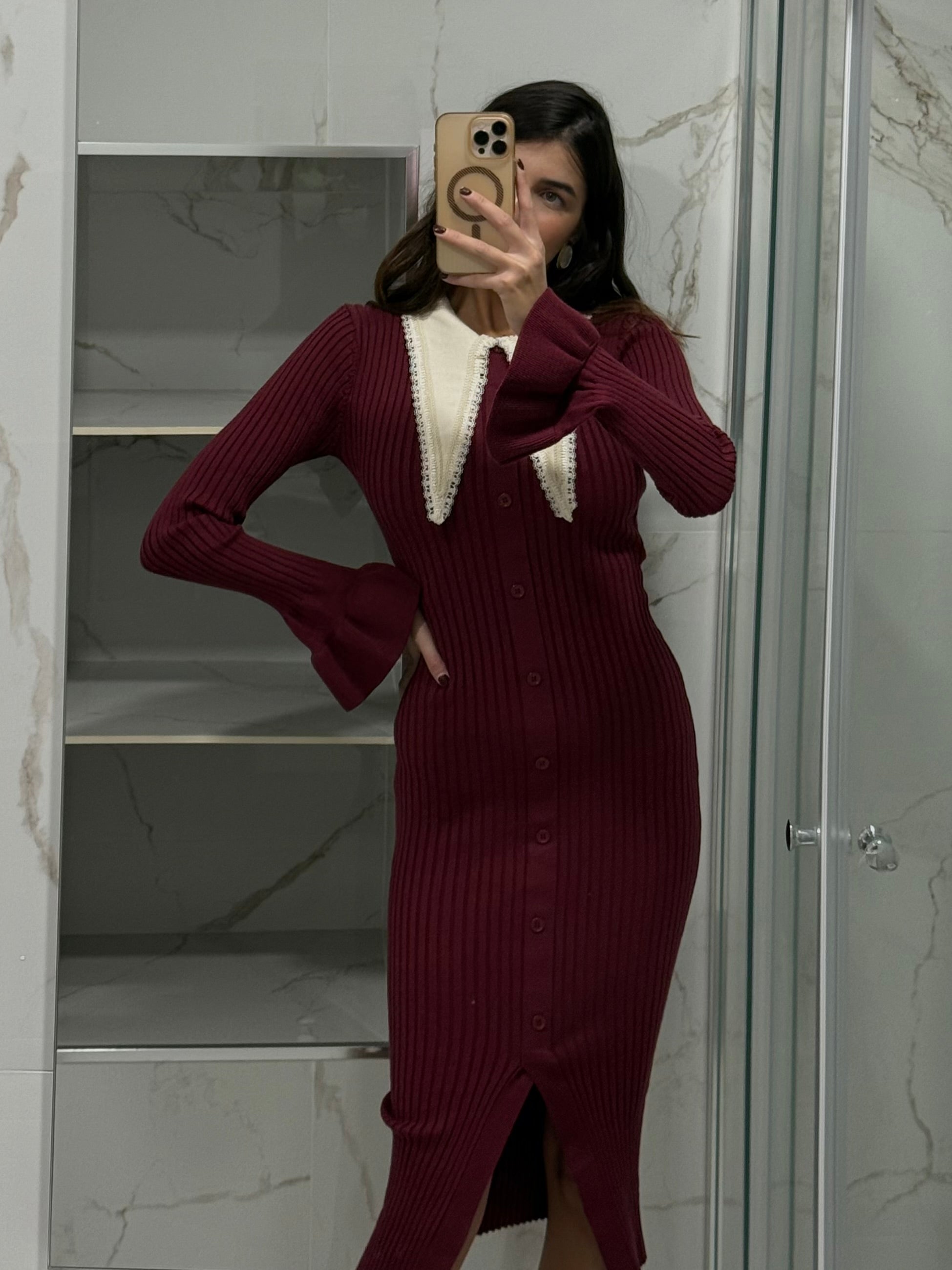 Dress Parisienne bordeaux