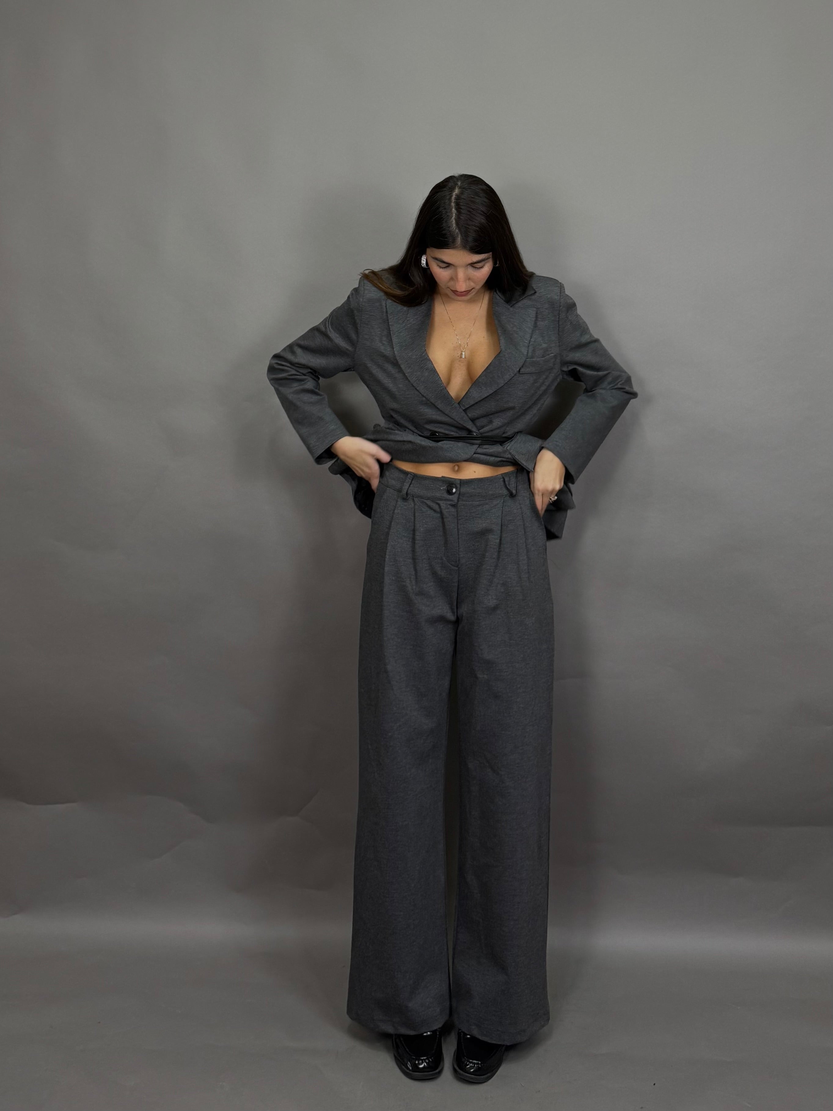 Pantalone Oxford grigio