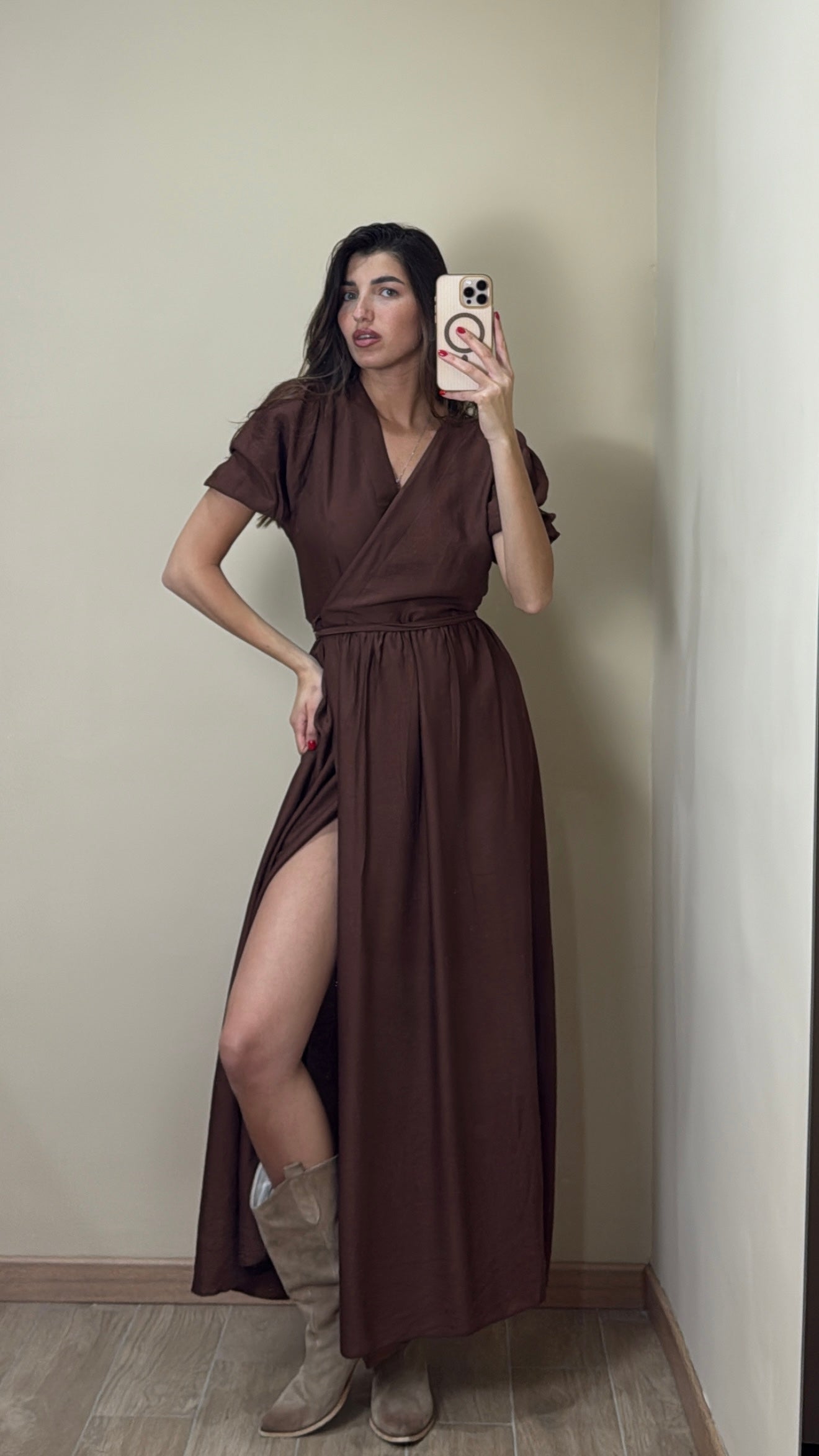 Dress Lucy marrone - LadyB Shop Online