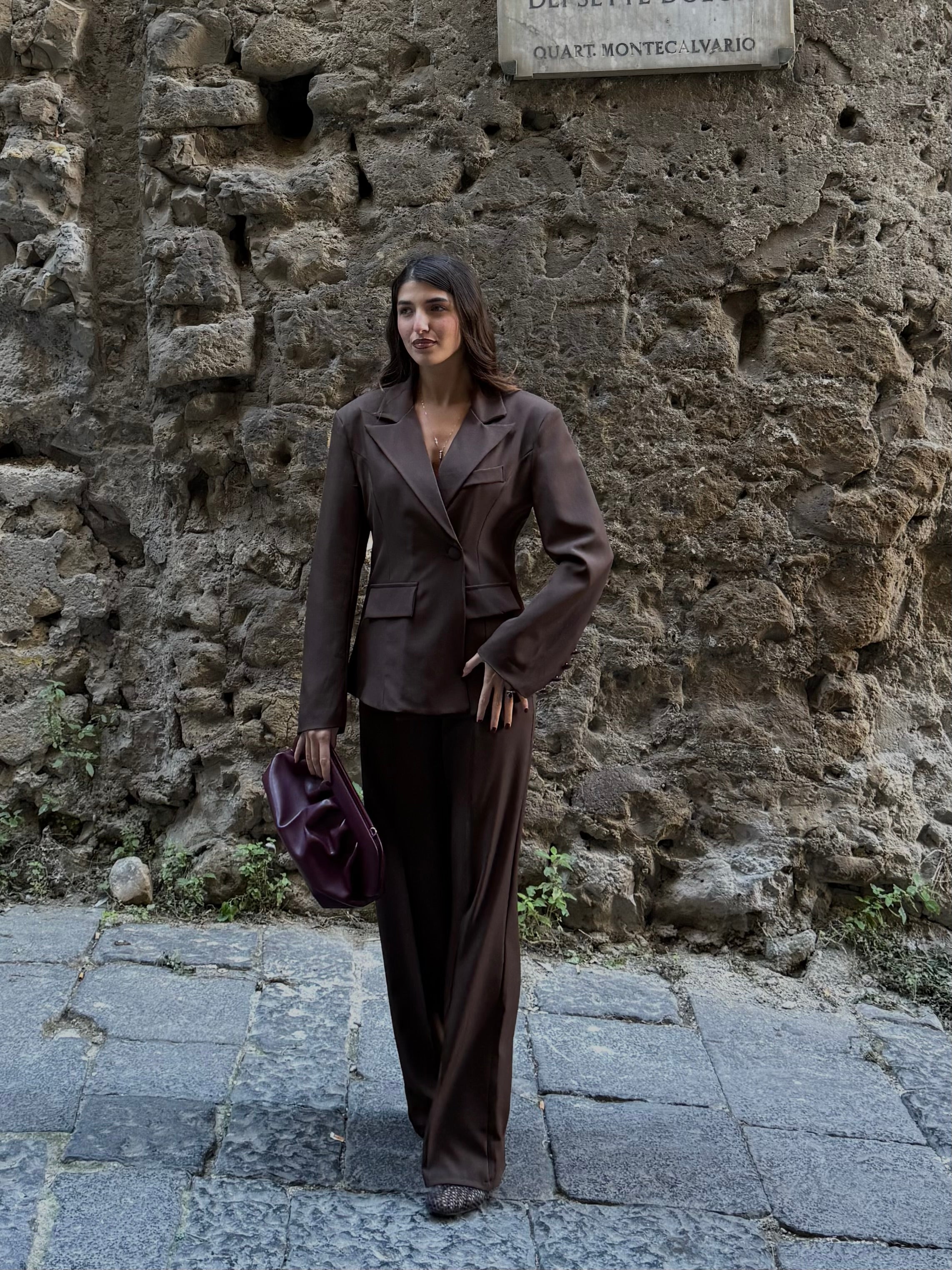 Tailleur lux marrone