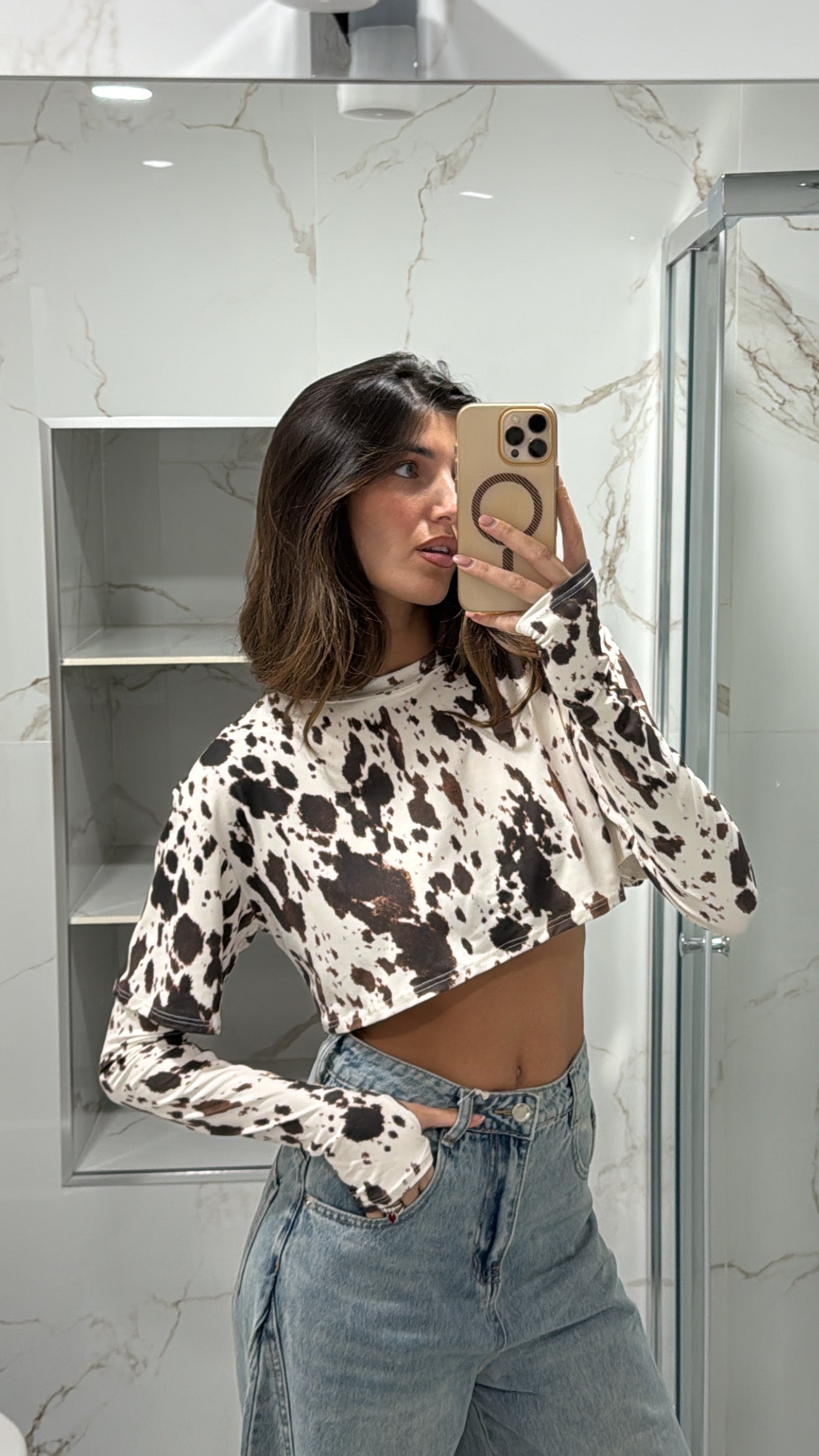 Maglia + manicotti mucca - LadyB Shop Online