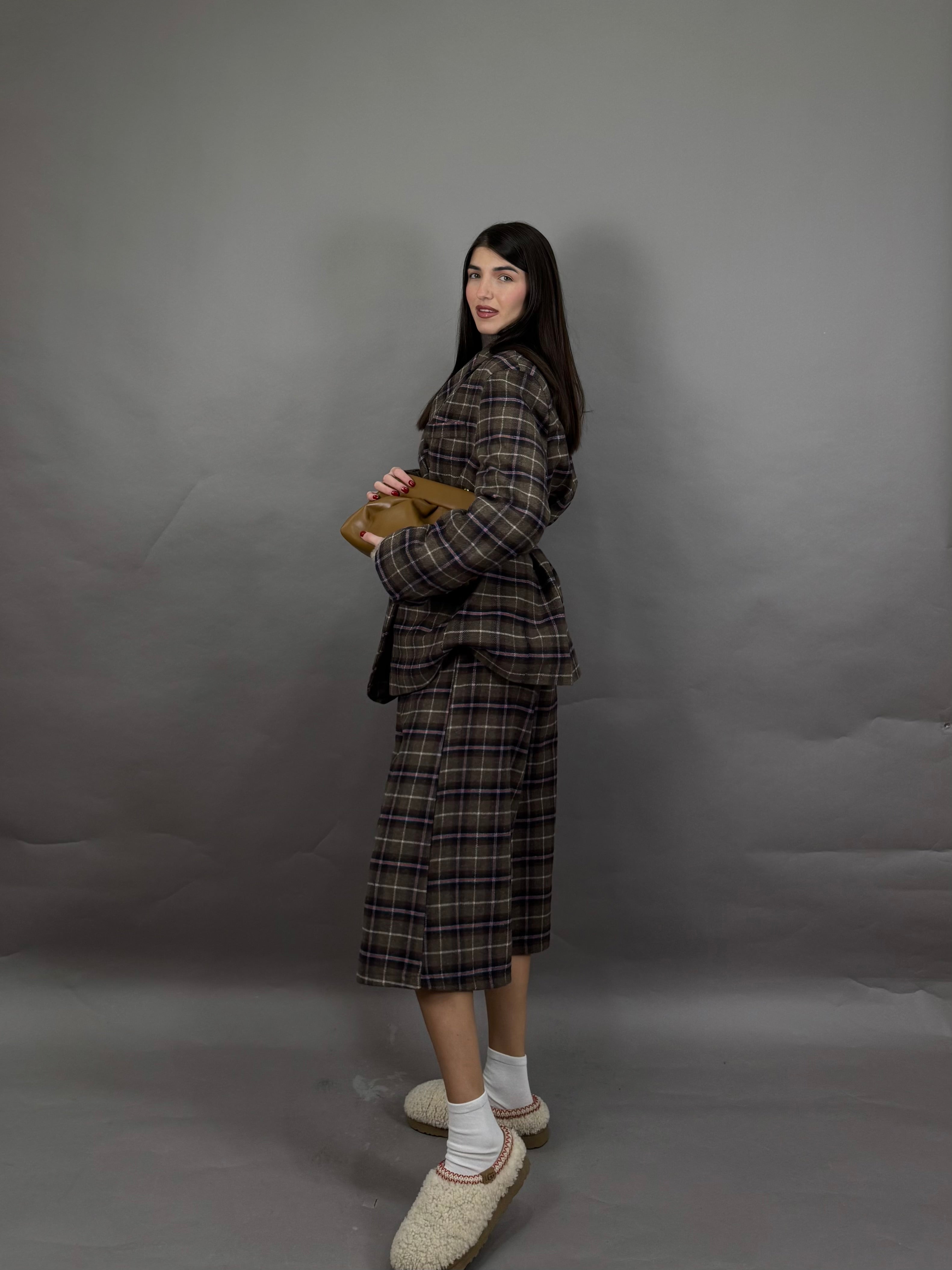 Blazer peso cappotto by just marrone