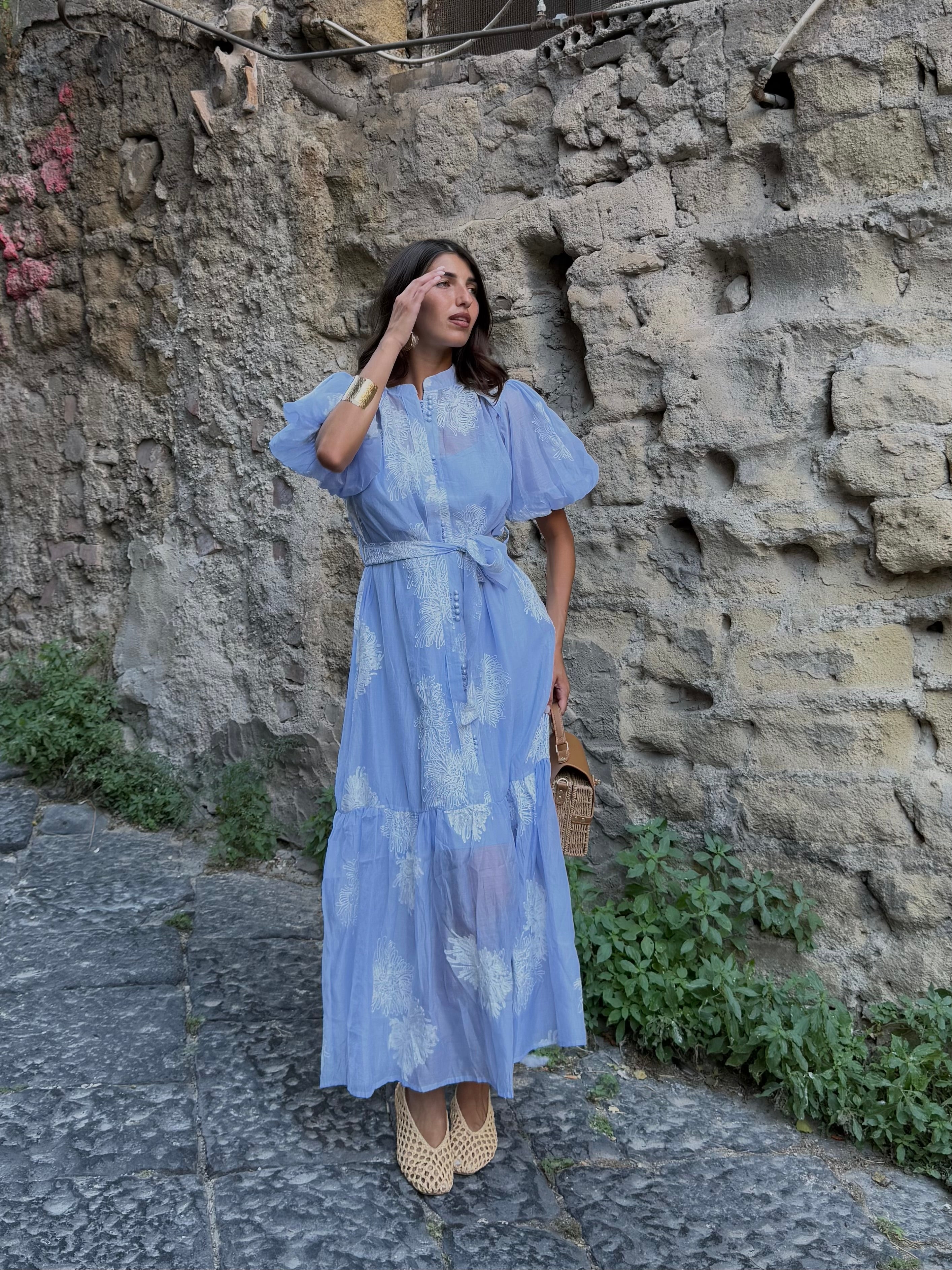 Dress Carmen celeste - LadyB Shop Online