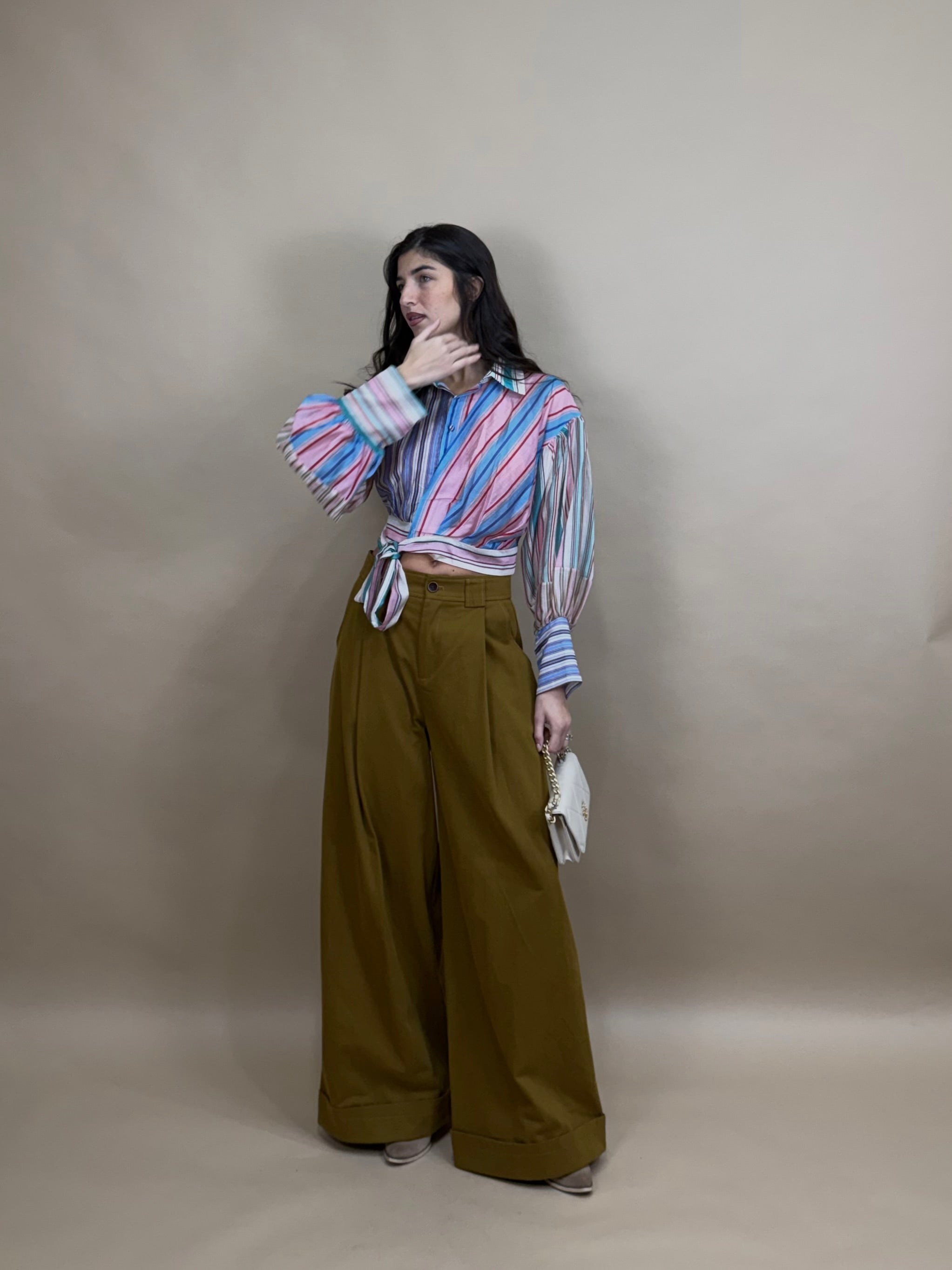 Pantalone Kalvin by Lumina cammello