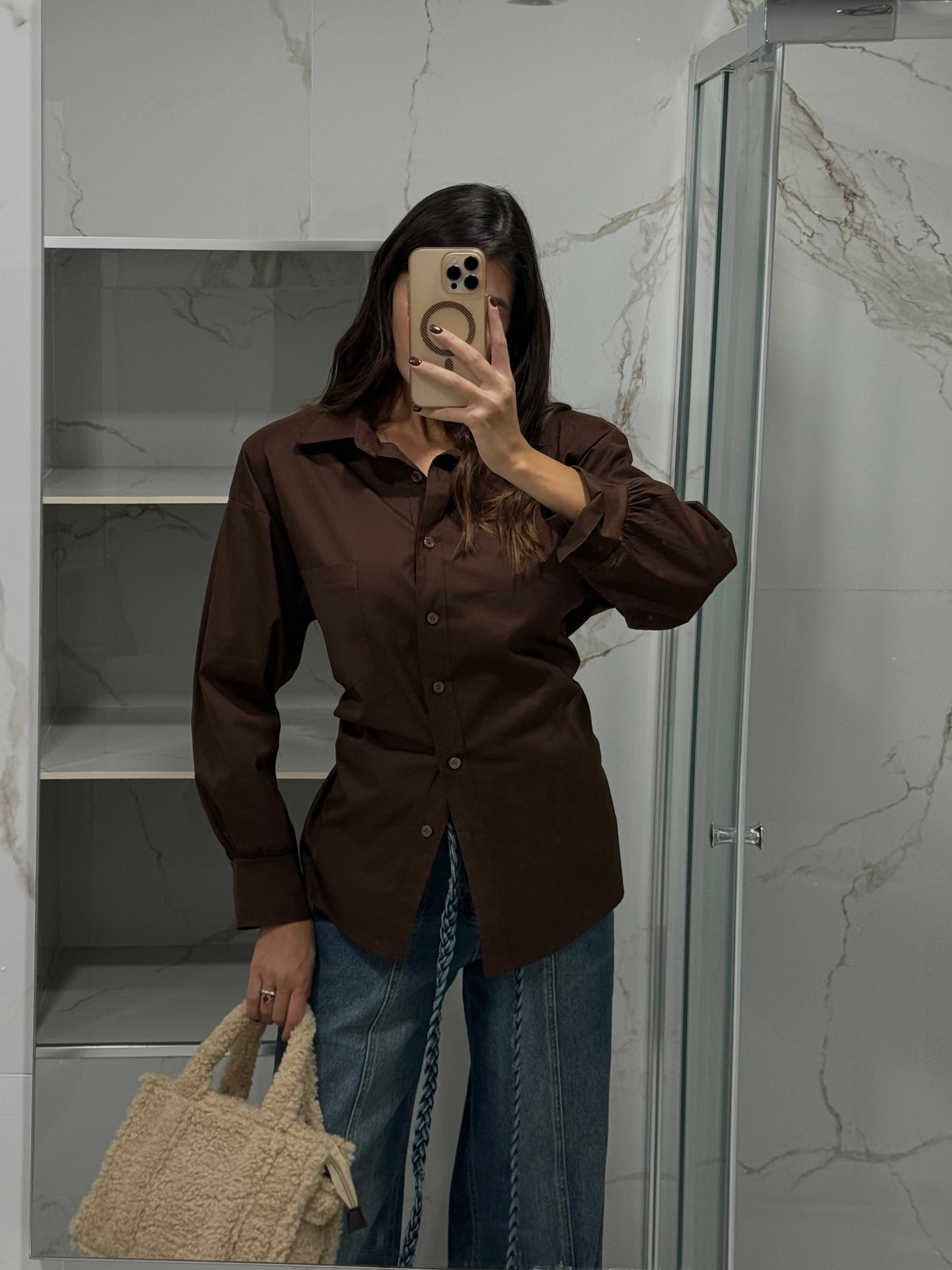 Camicia avvitata cioccolato