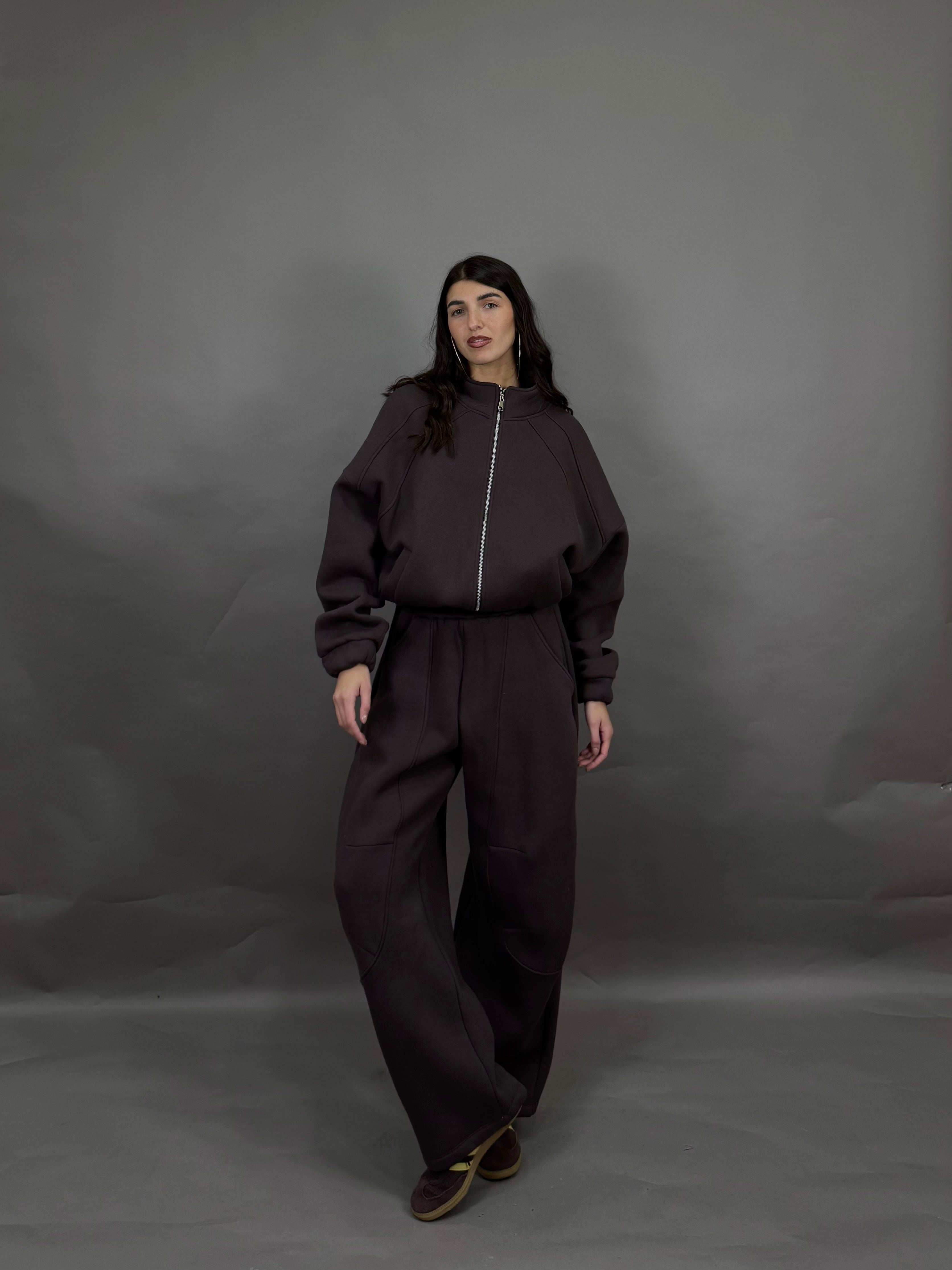 Coordinato tuta just marrone