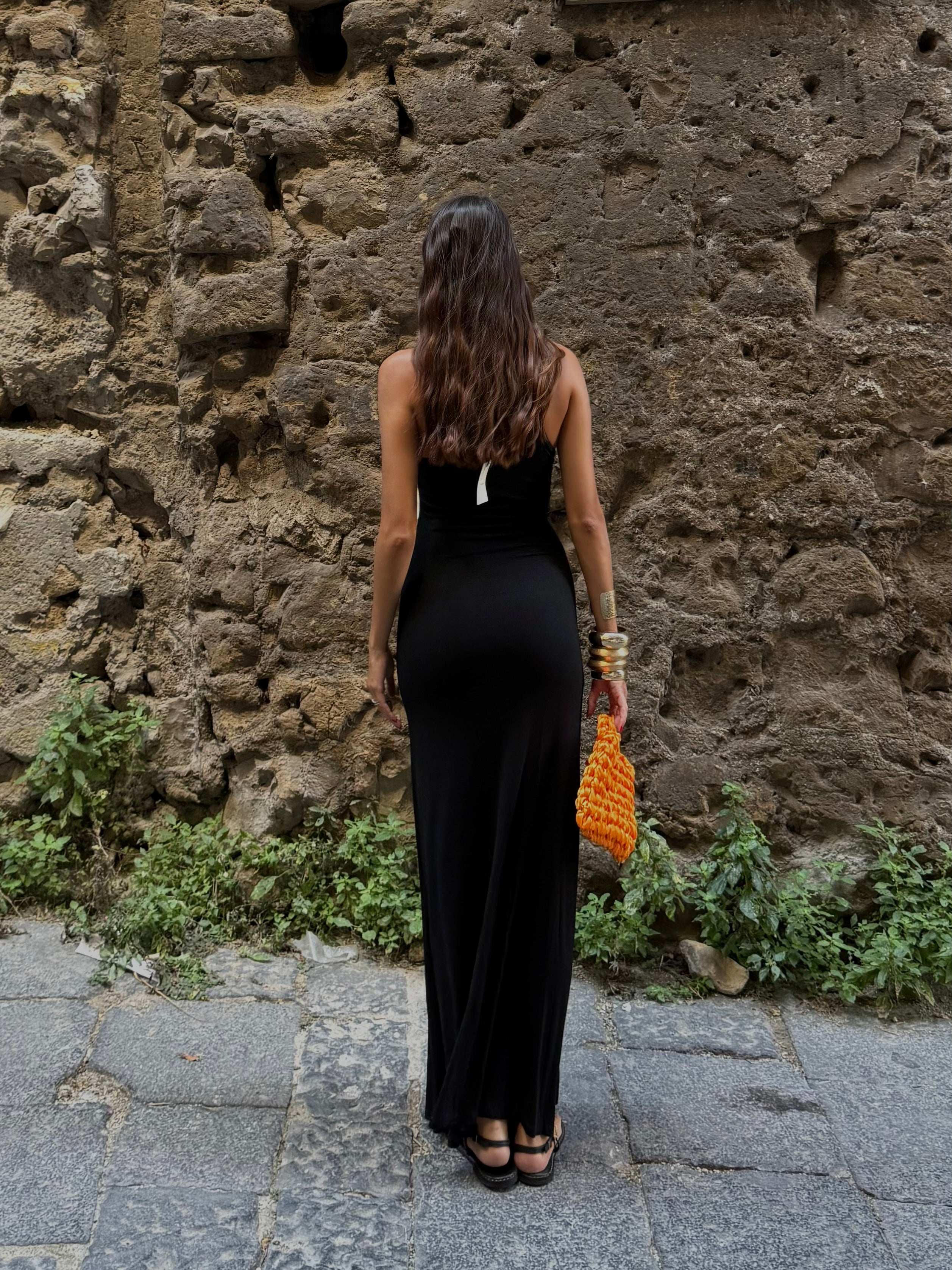 Dress costine lumina  nero - LadyB Shop Online