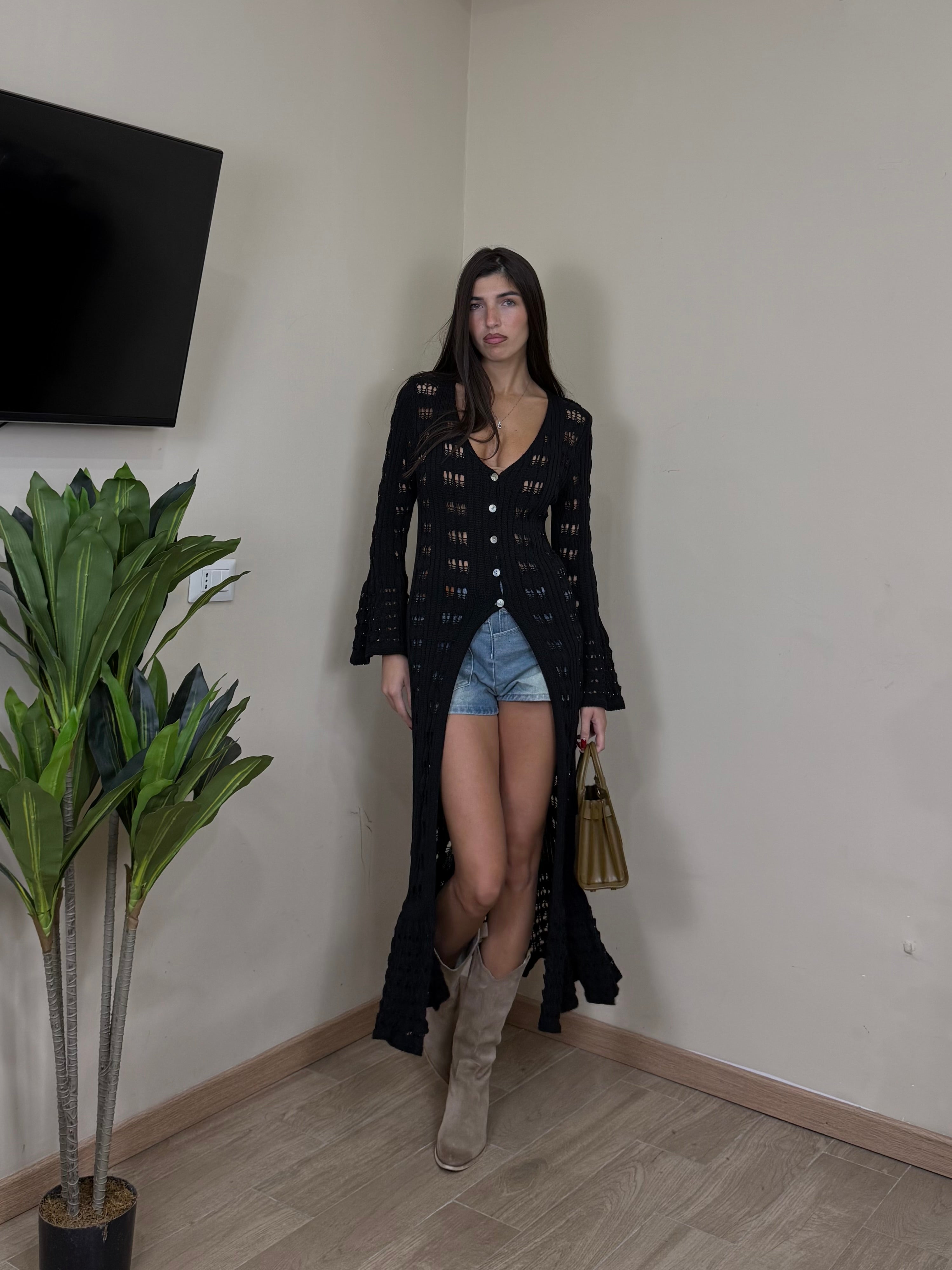 Cardigan traforato