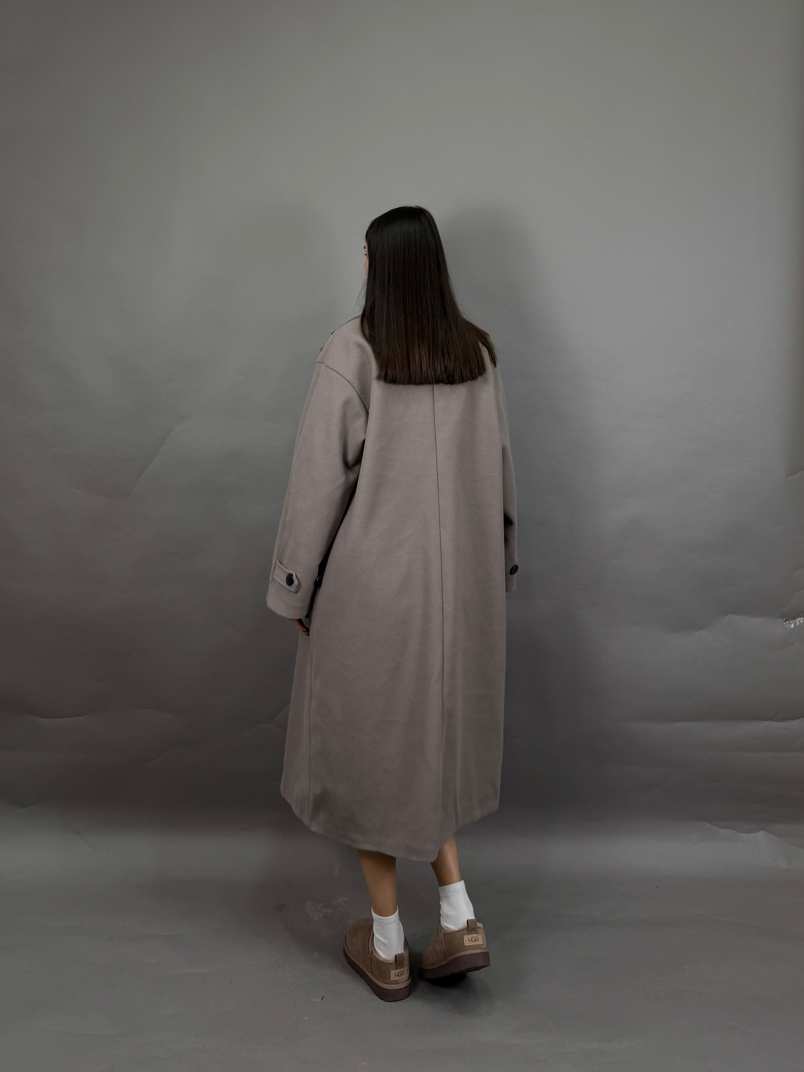 Cappotto oversize fango