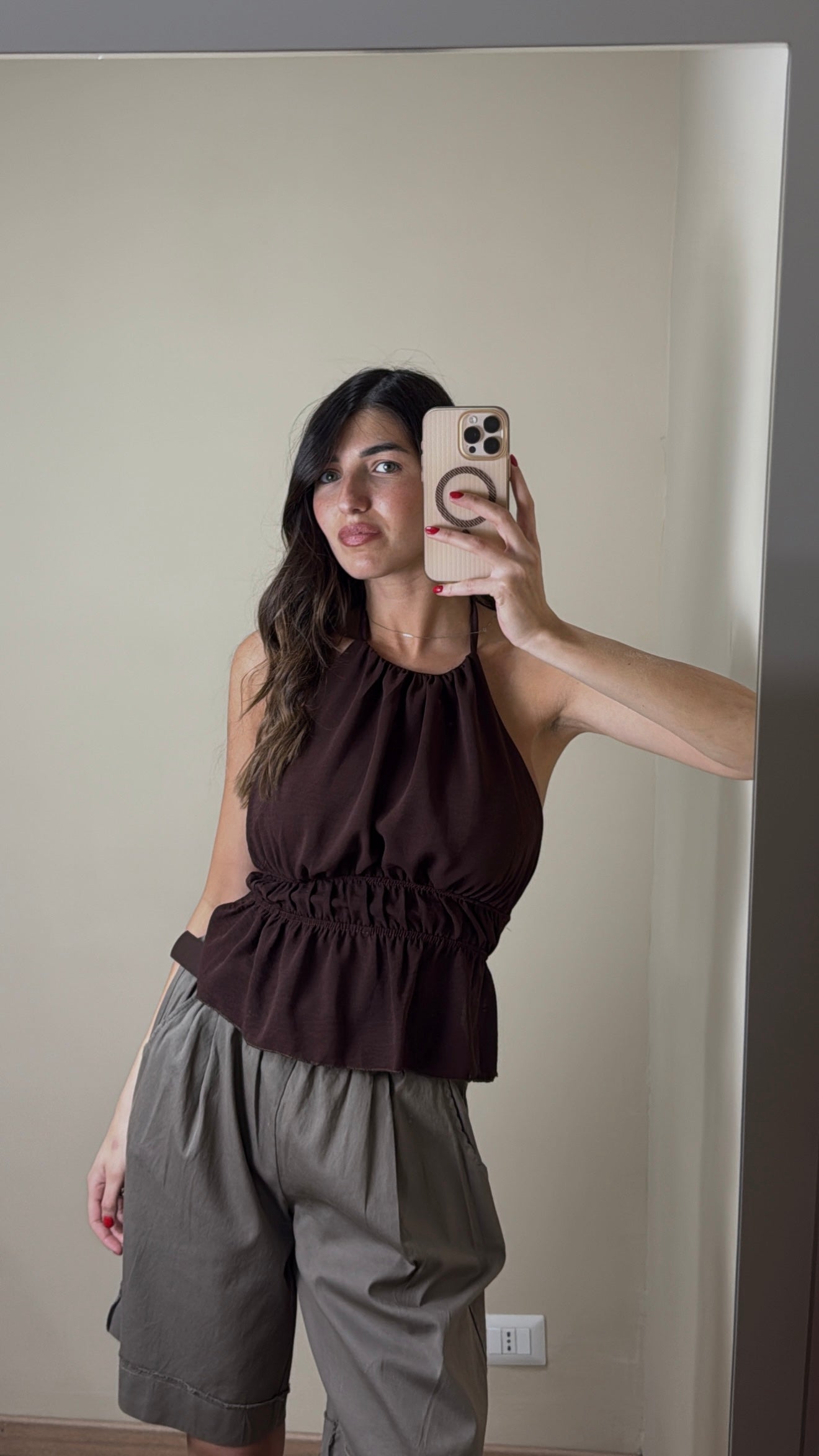 Top Marghe marrone - LadyB Shop Online