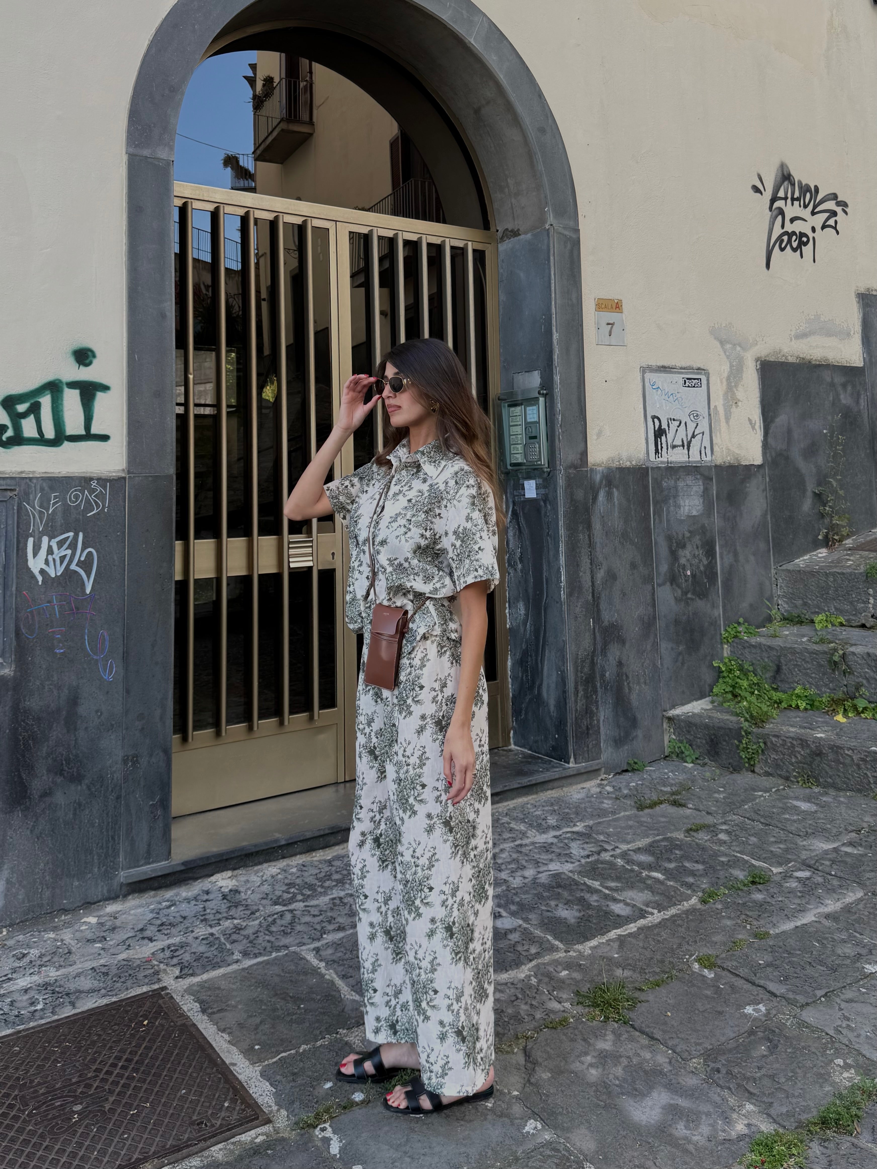 Coordinato con camicia Dior verde - LadyB Shop Online