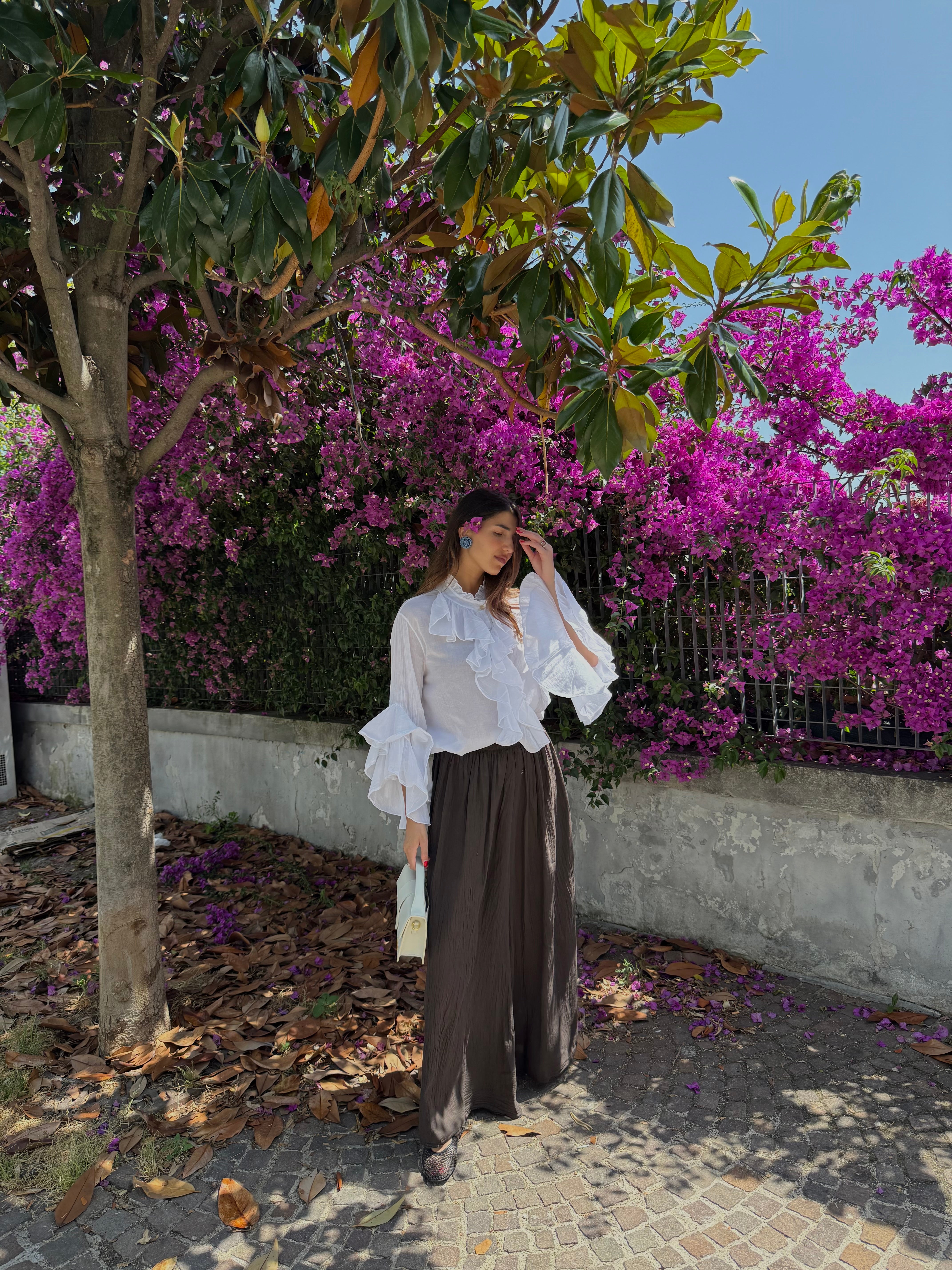 Pantalone cotone marrone - LadyB Shop Online