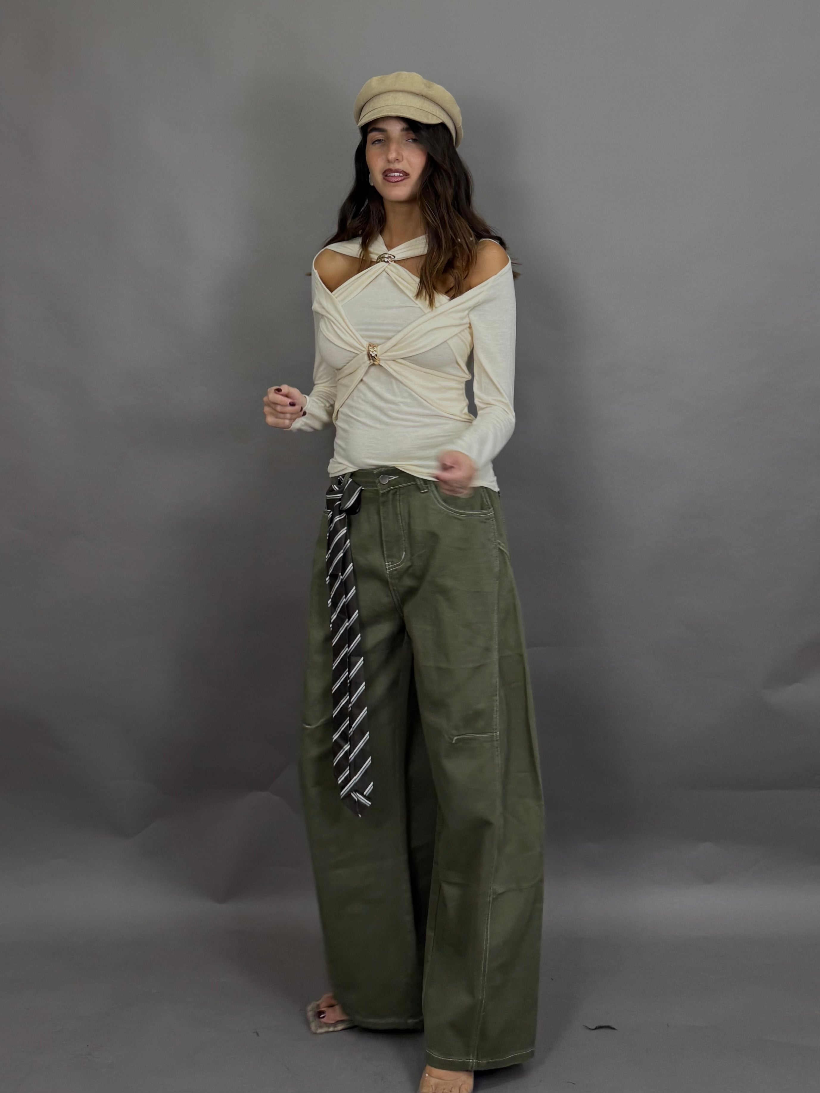 Jeans ballon verde