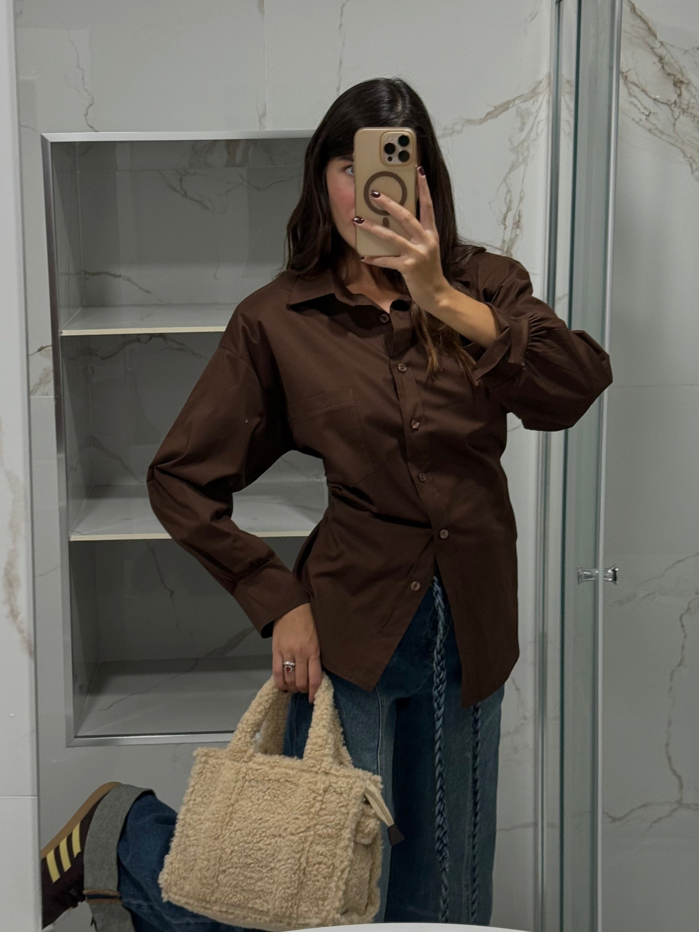 Camicia avvitata cioccolato