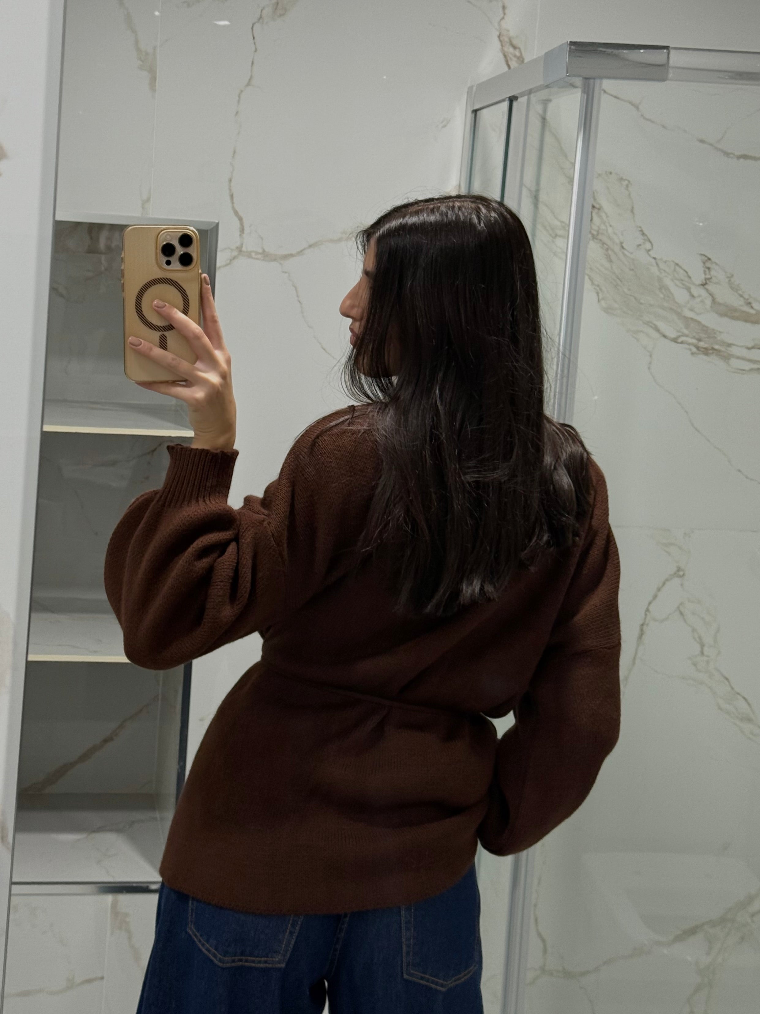 Cardigan Elisa marrone