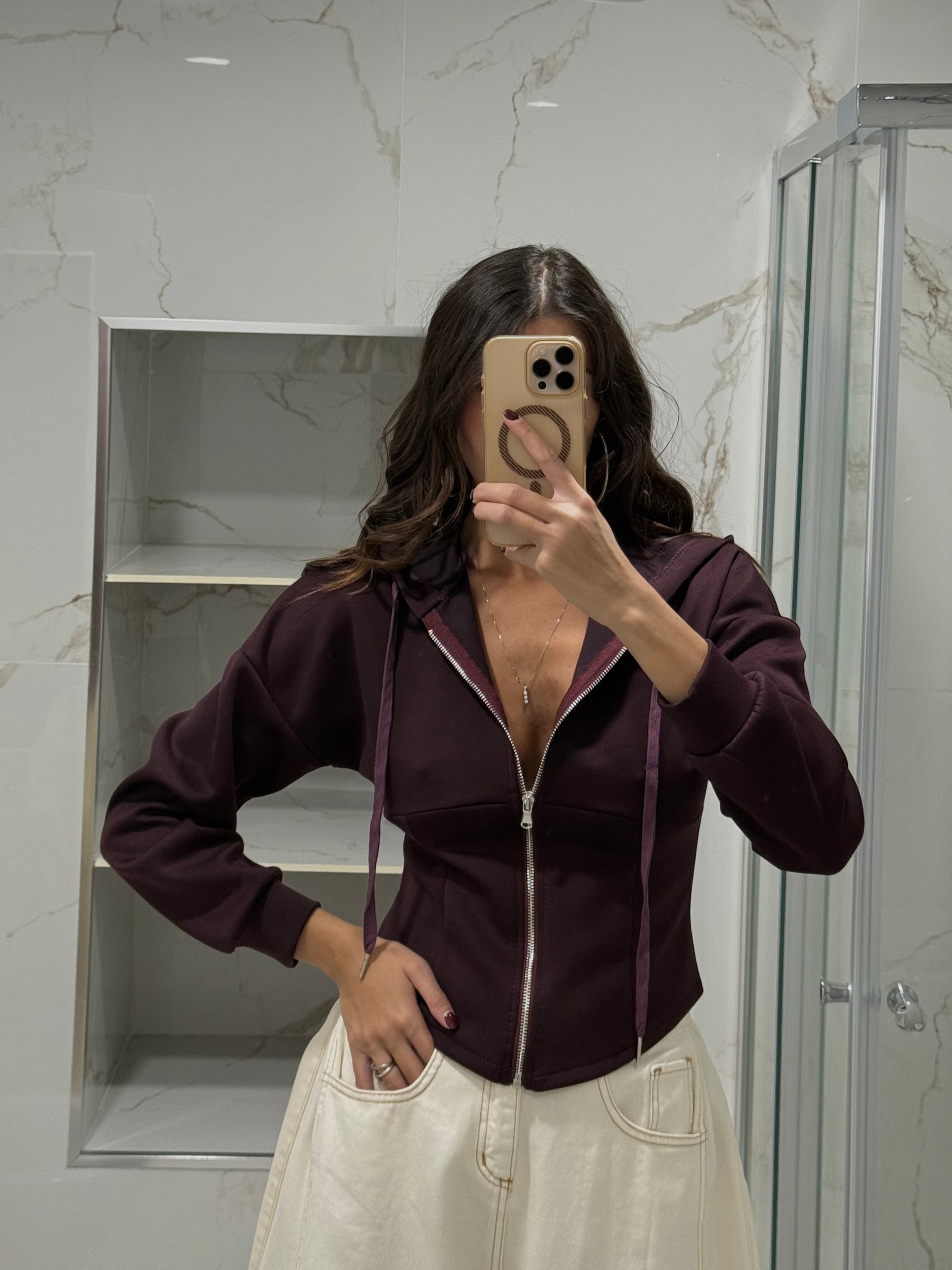 Felpa Megan bordeaux