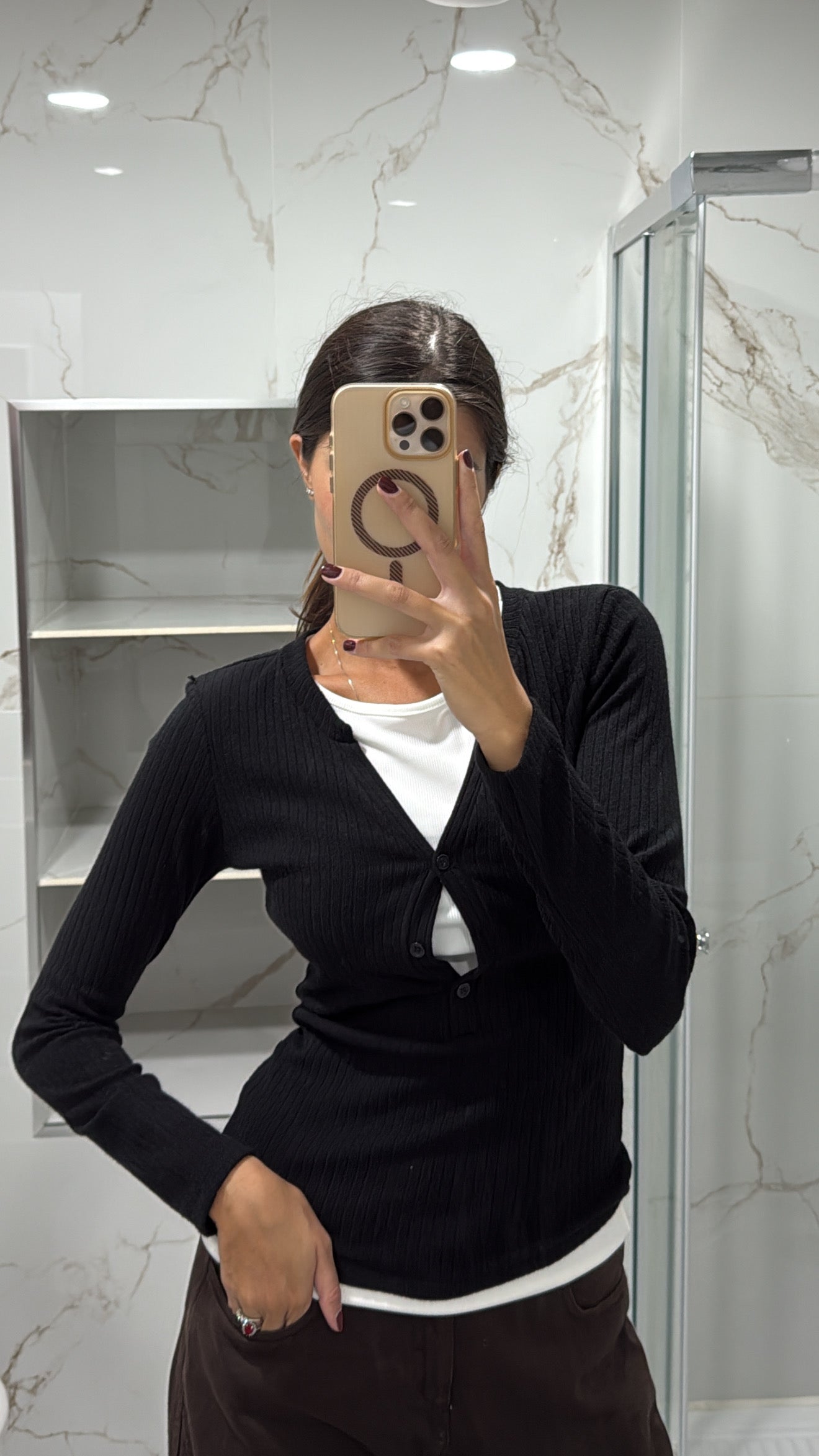 Maglia doppia nera