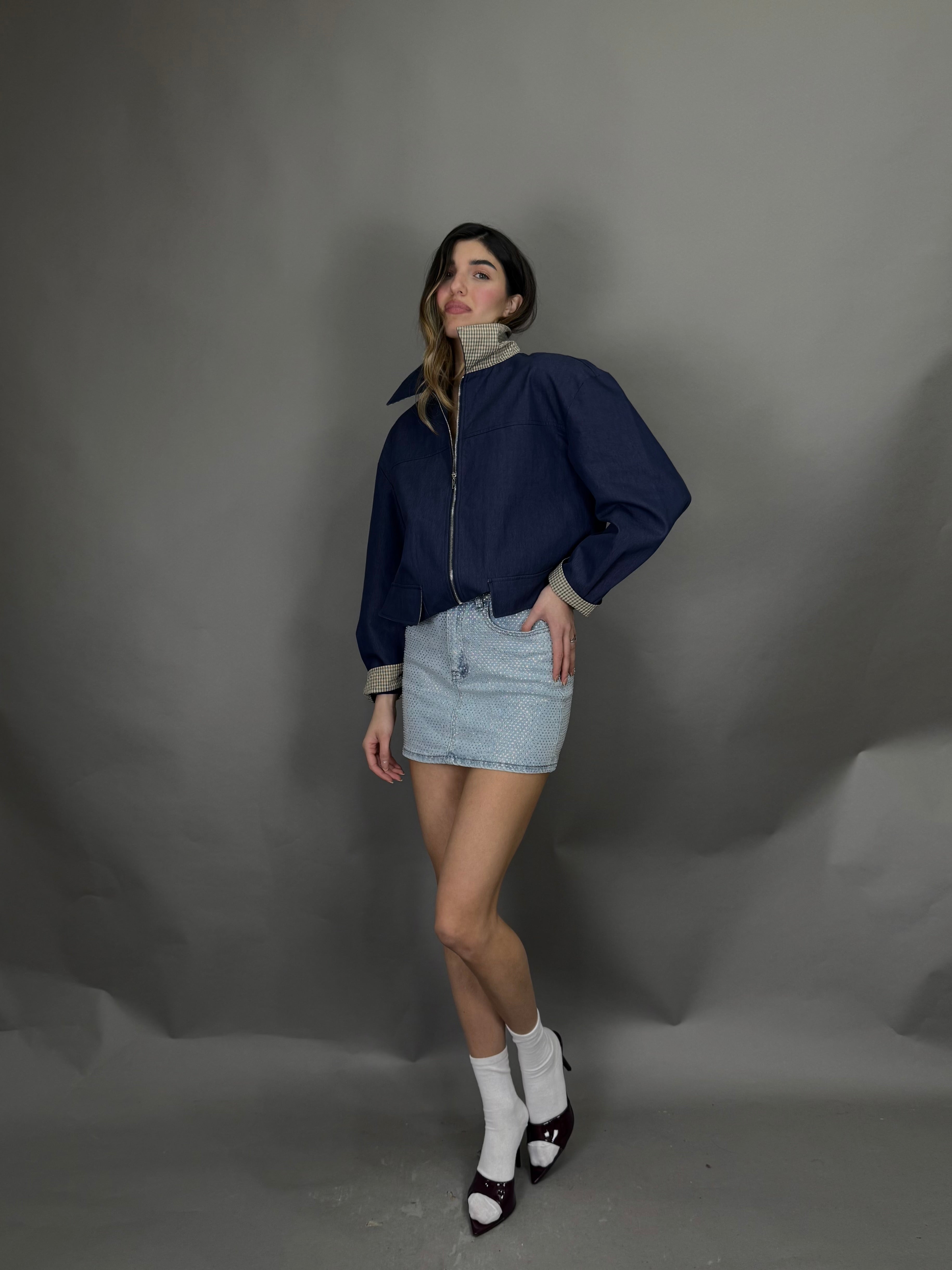 Gonna jeans brilla
