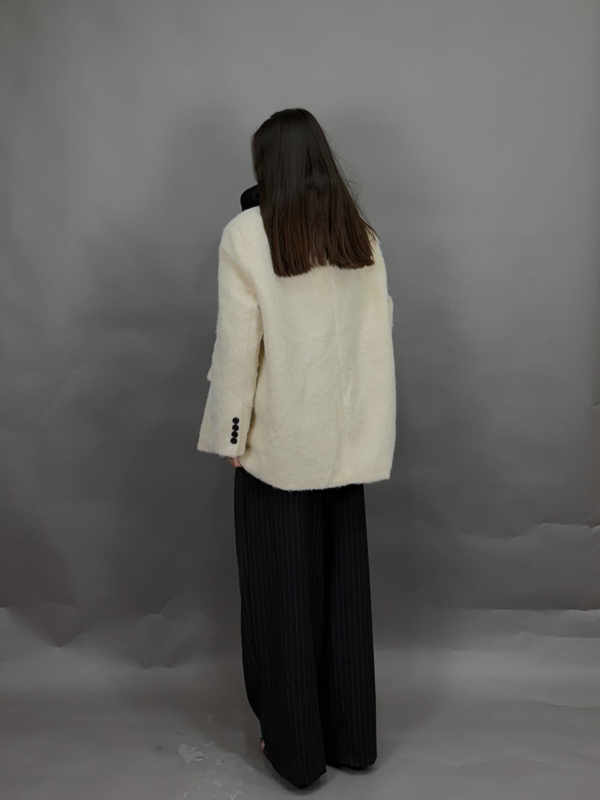 Giacca peso cappotto panna