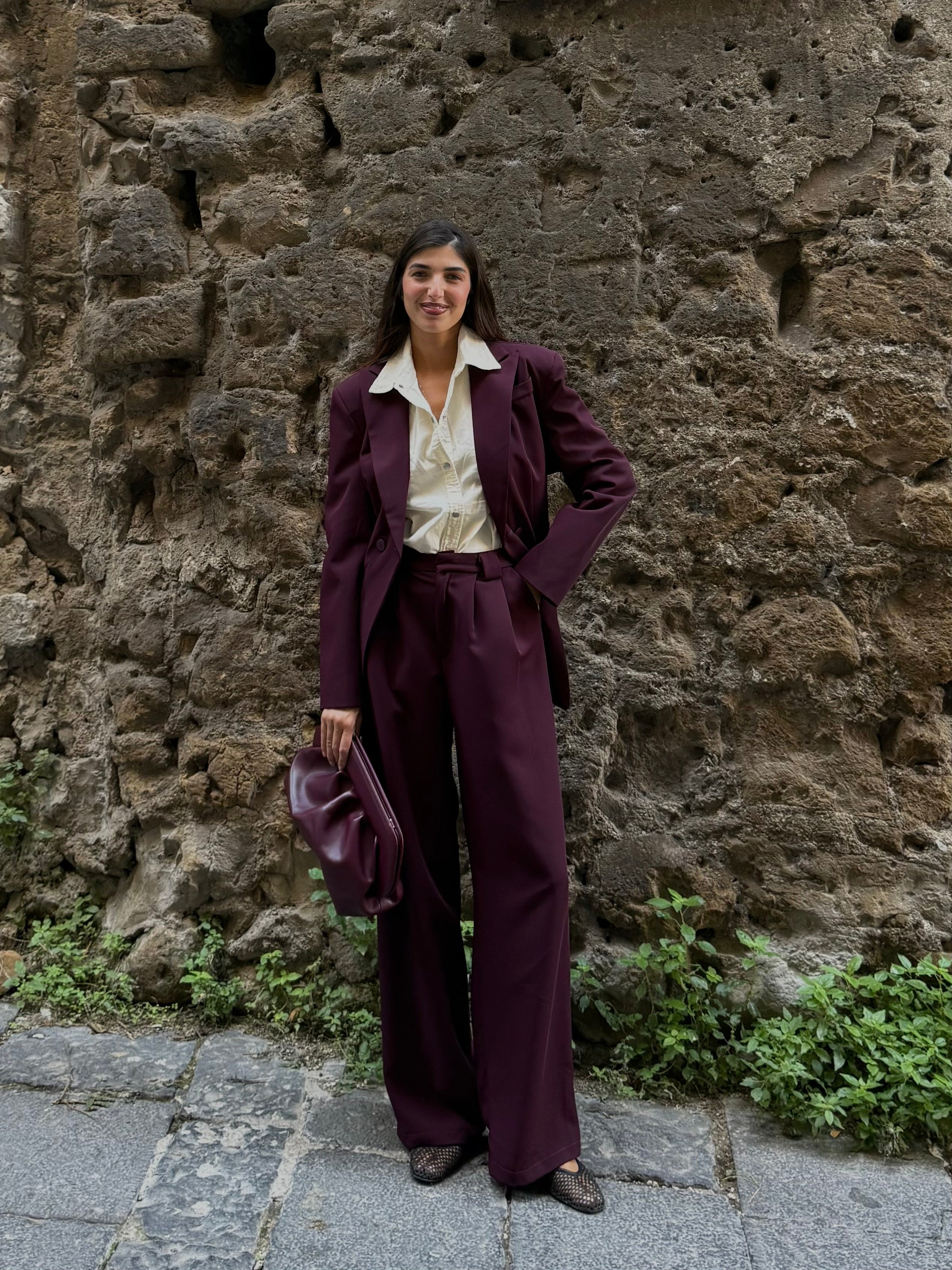 Blazer avvitato lumina bordeaux