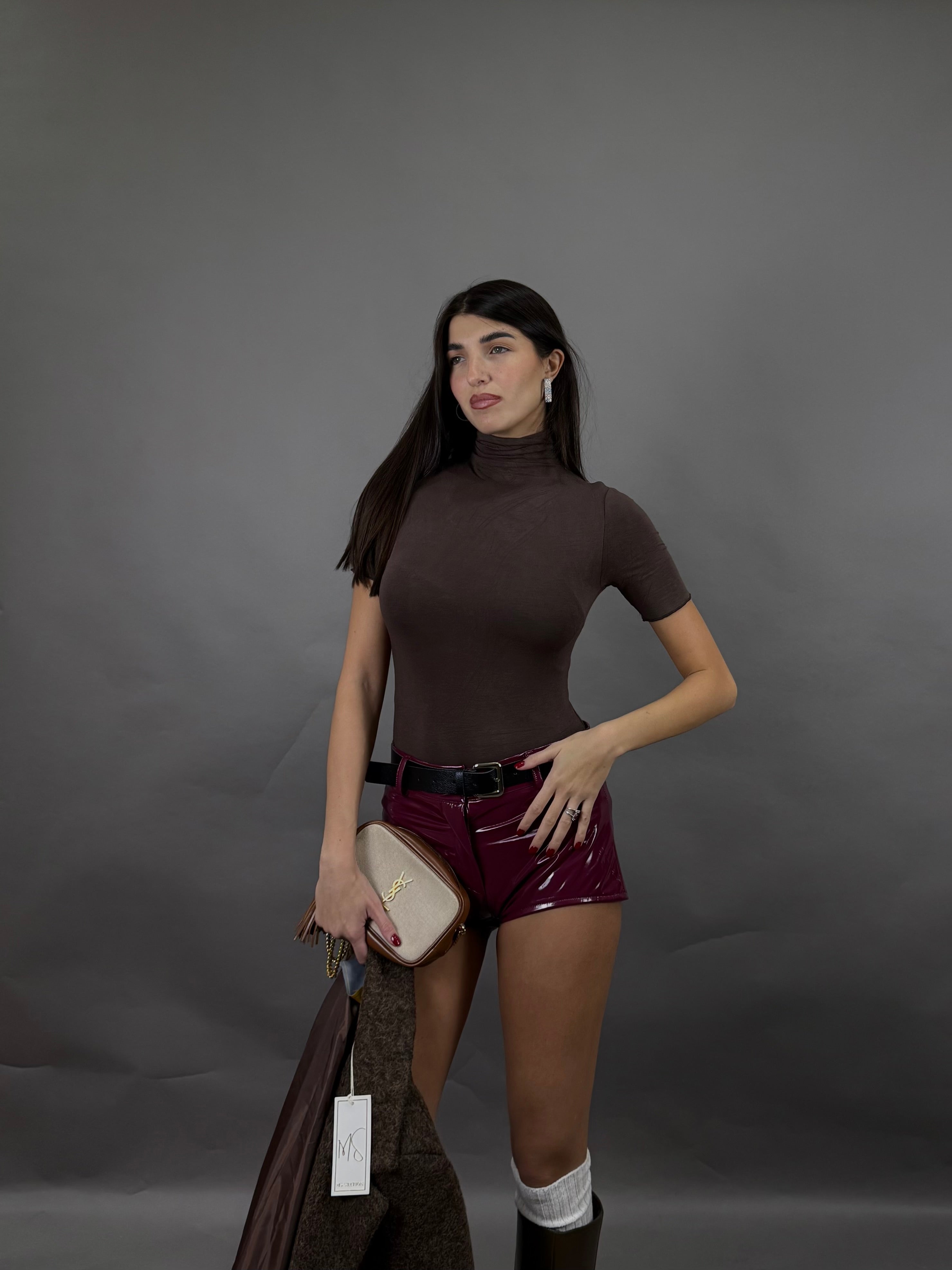 Maglia cotone marrone