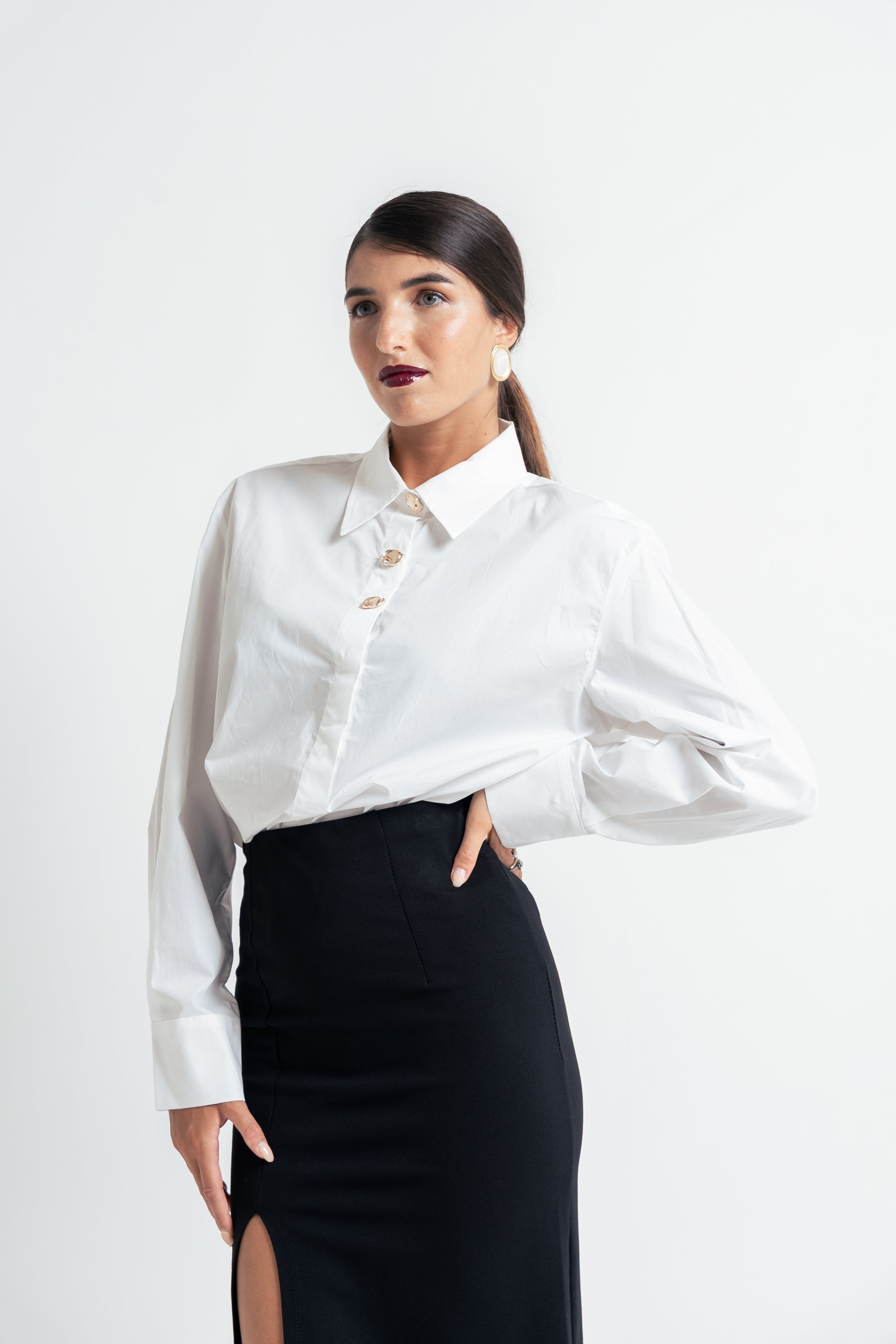 Camicia bottone oro by lumina