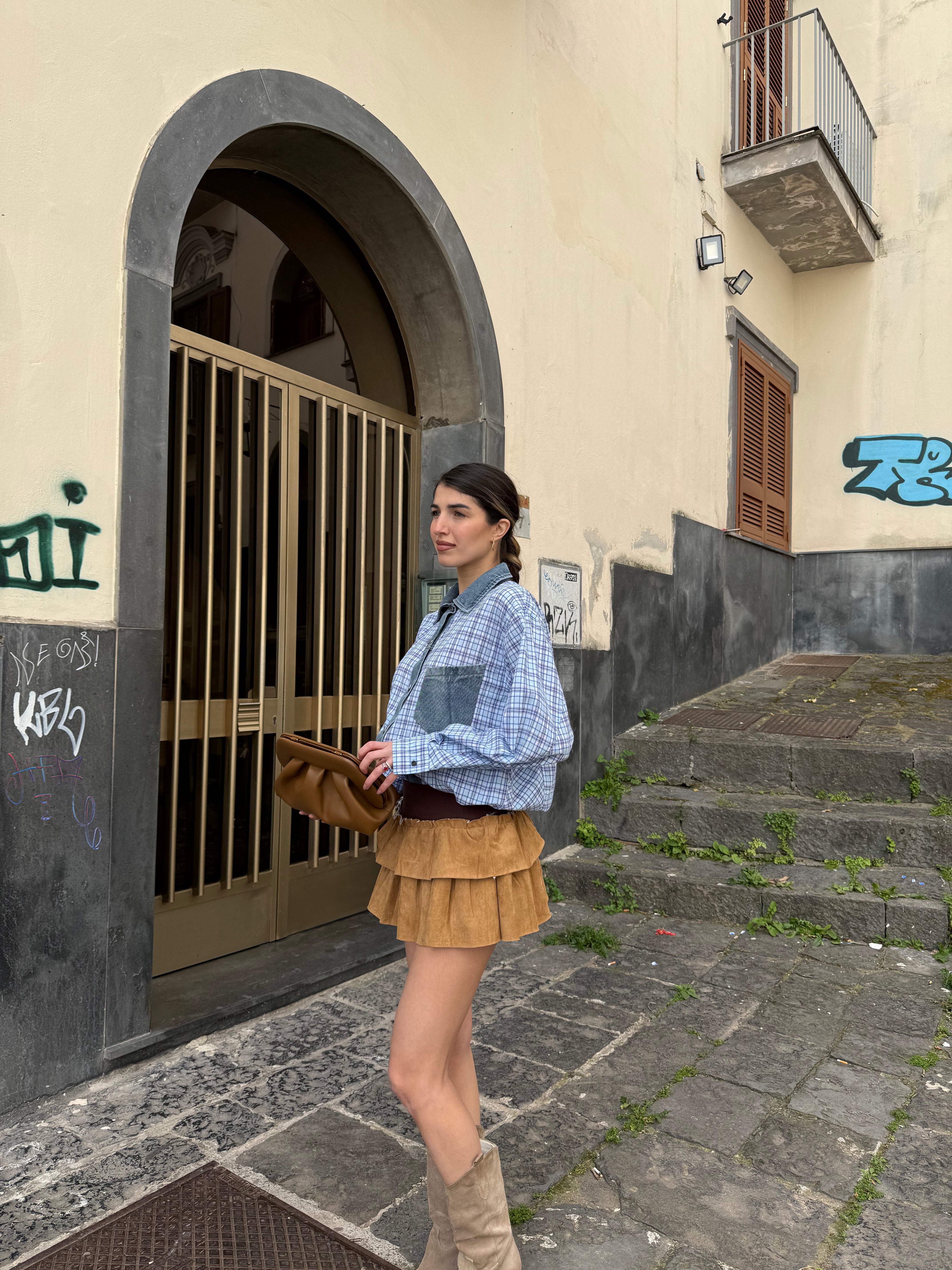 Camicia dettagli in jeans - LadyB Shop Online