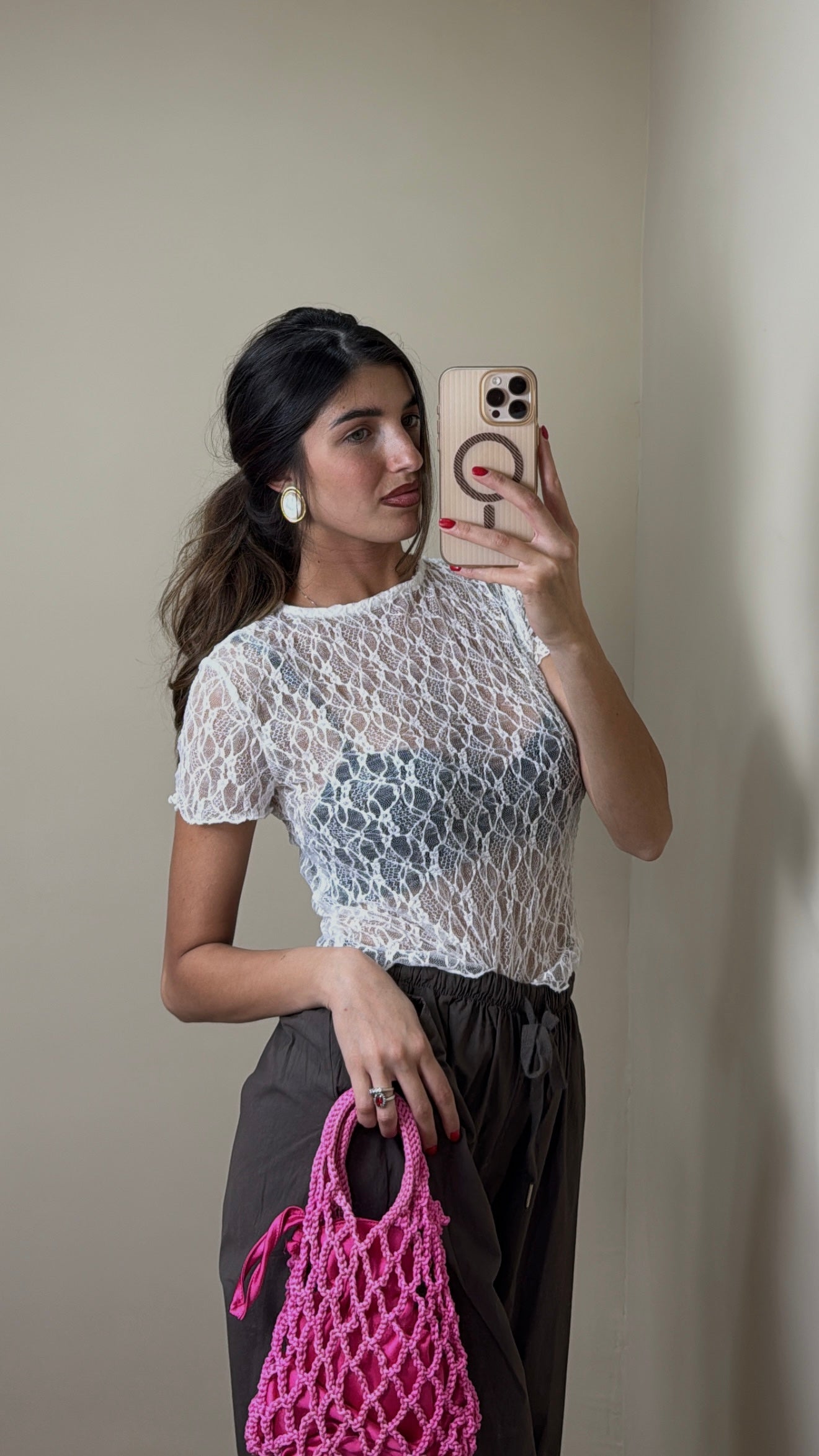 Maglia in pizzo bianca - LadyB Shop Online