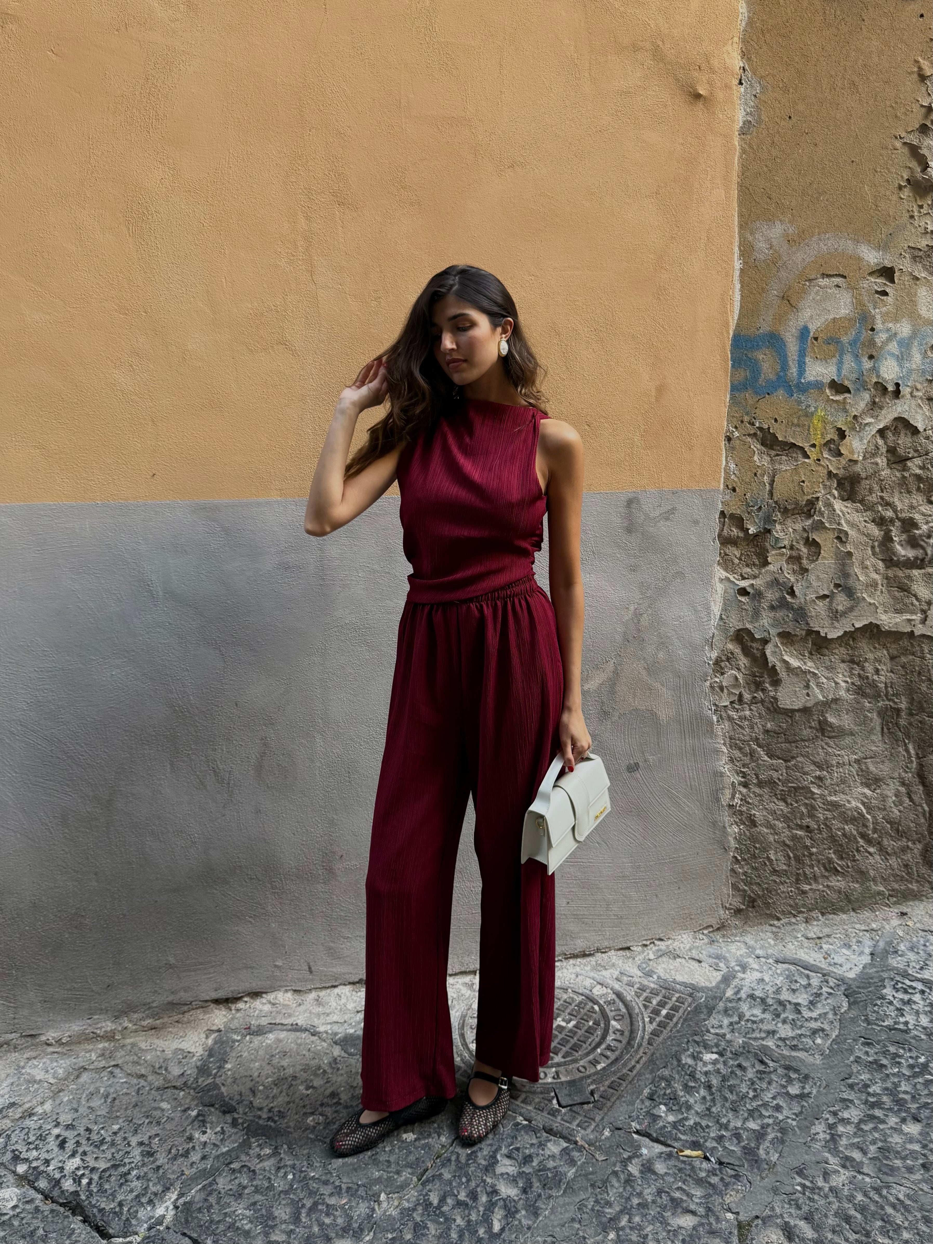 Cord set Mulan bordeaux - LadyB Shop Online