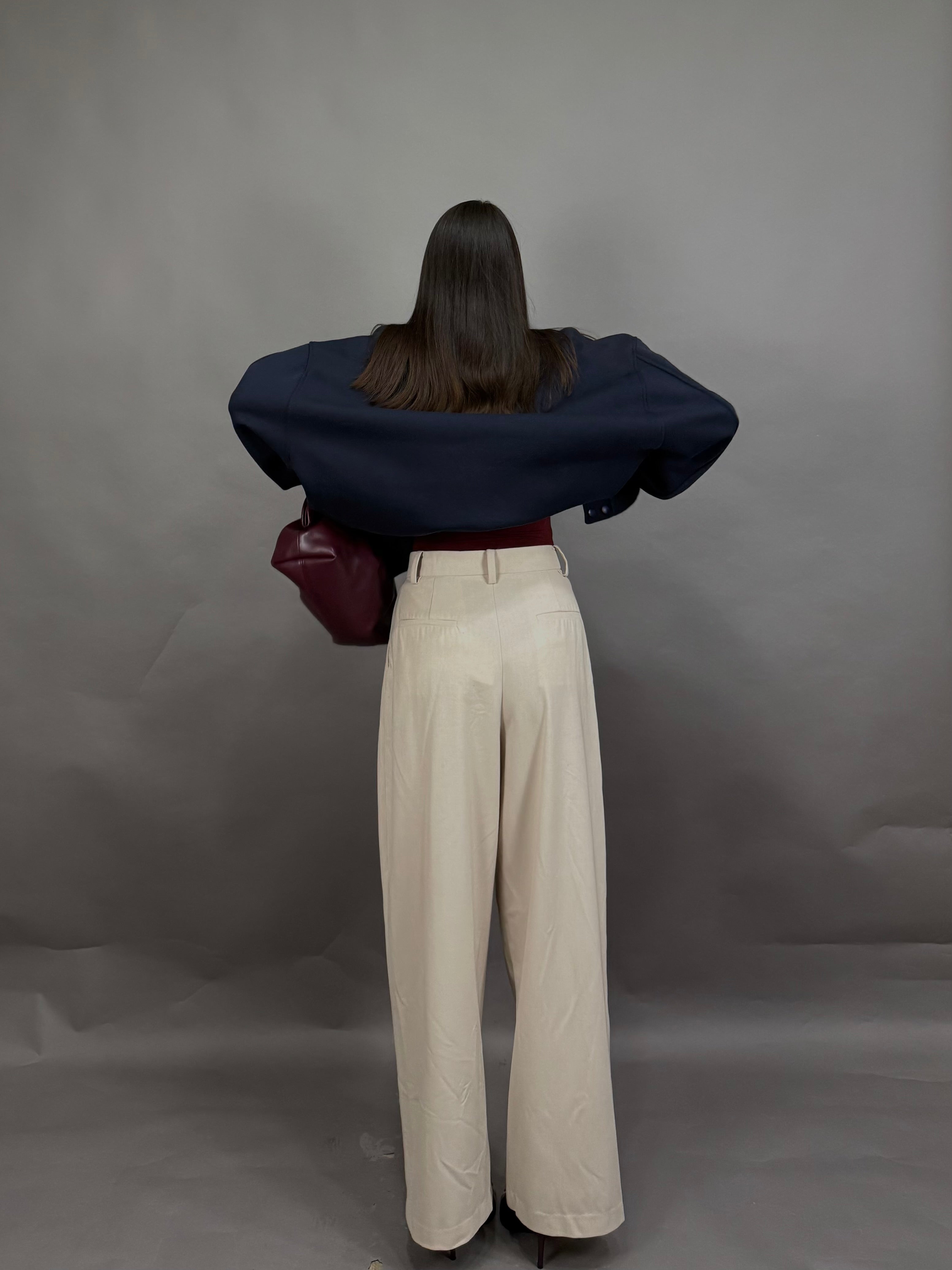 Pantalone classico lumina beige