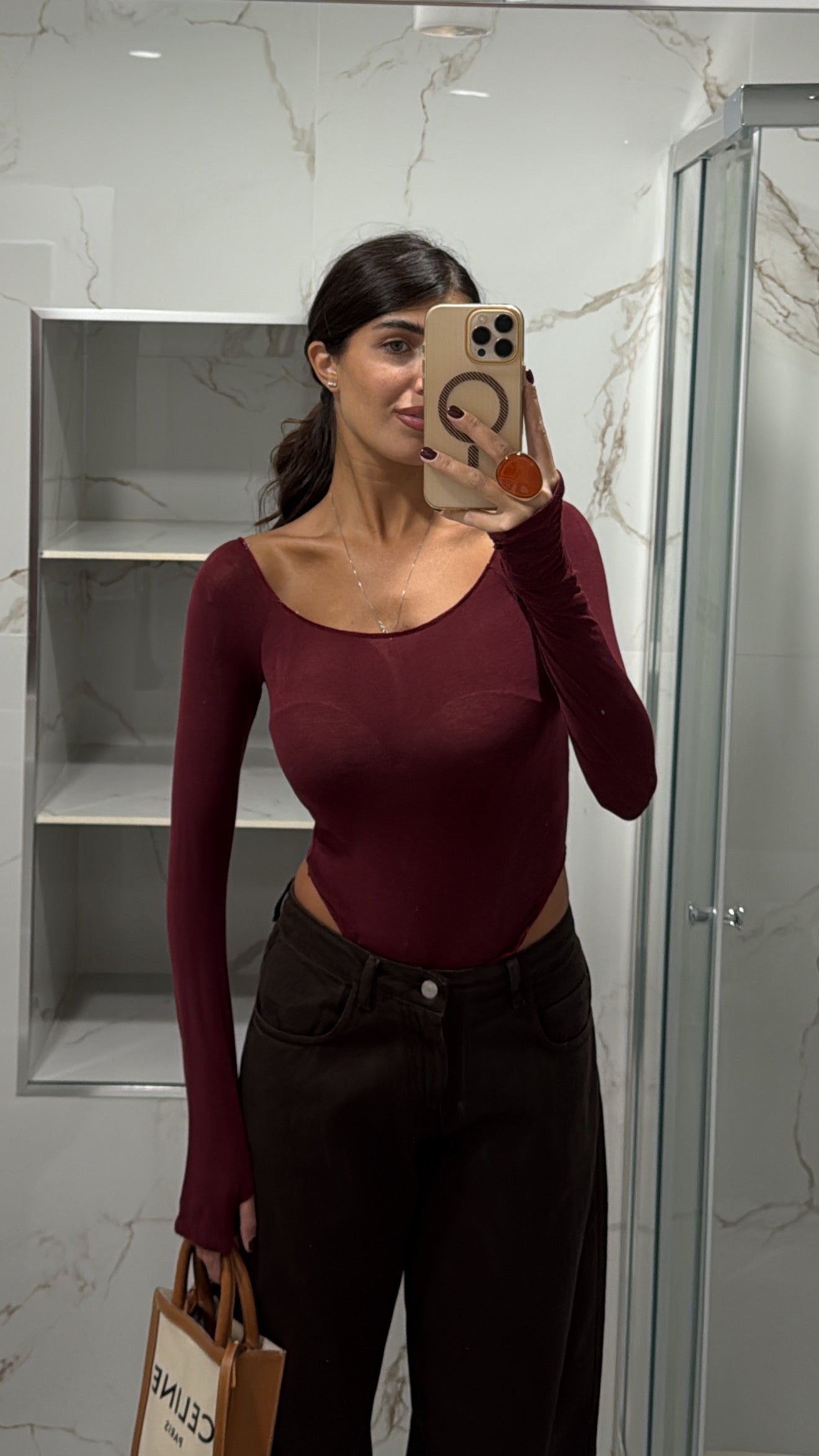 Body misto cachemire bordeaux