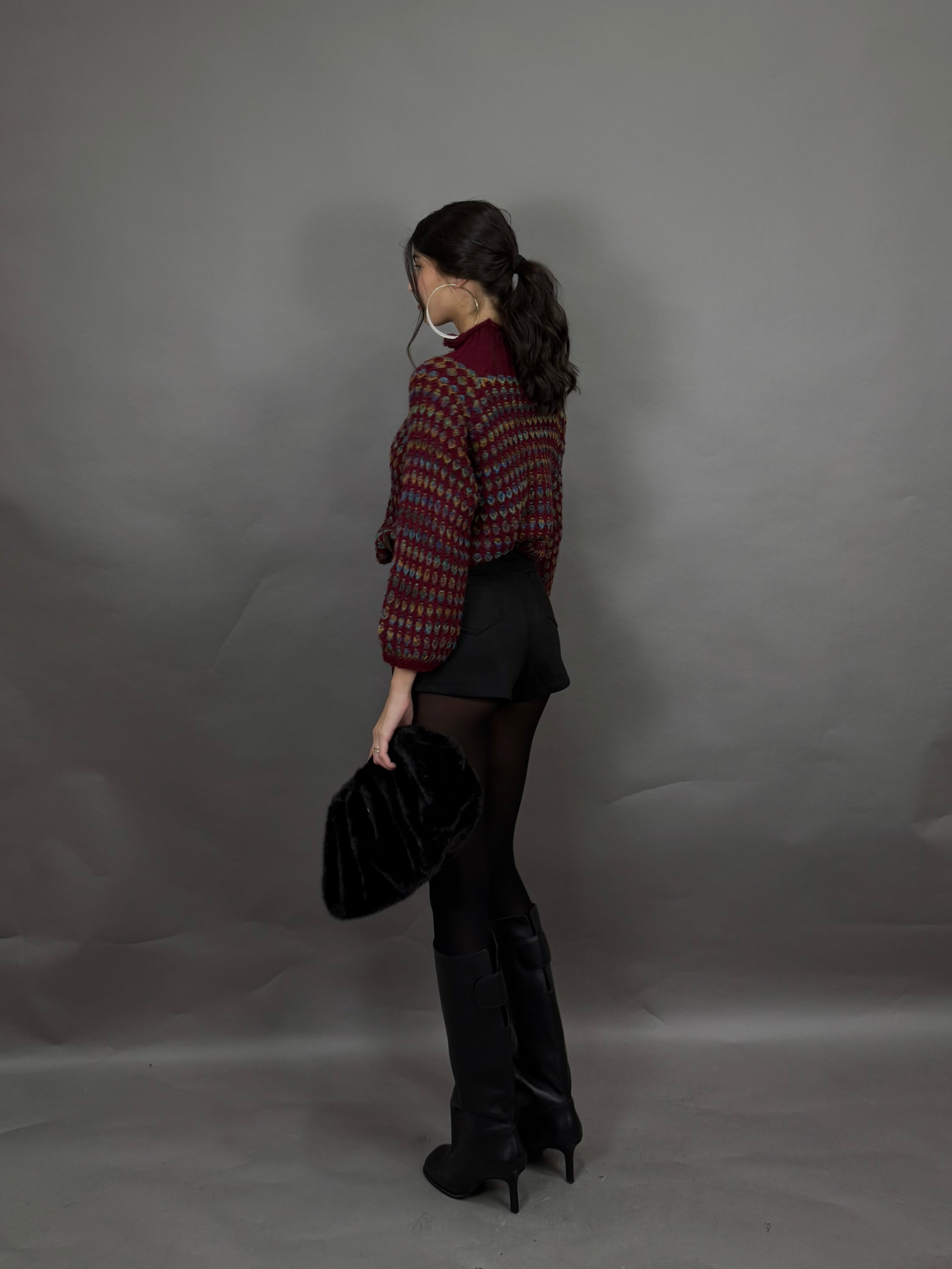 Maglione Olga bordeaux