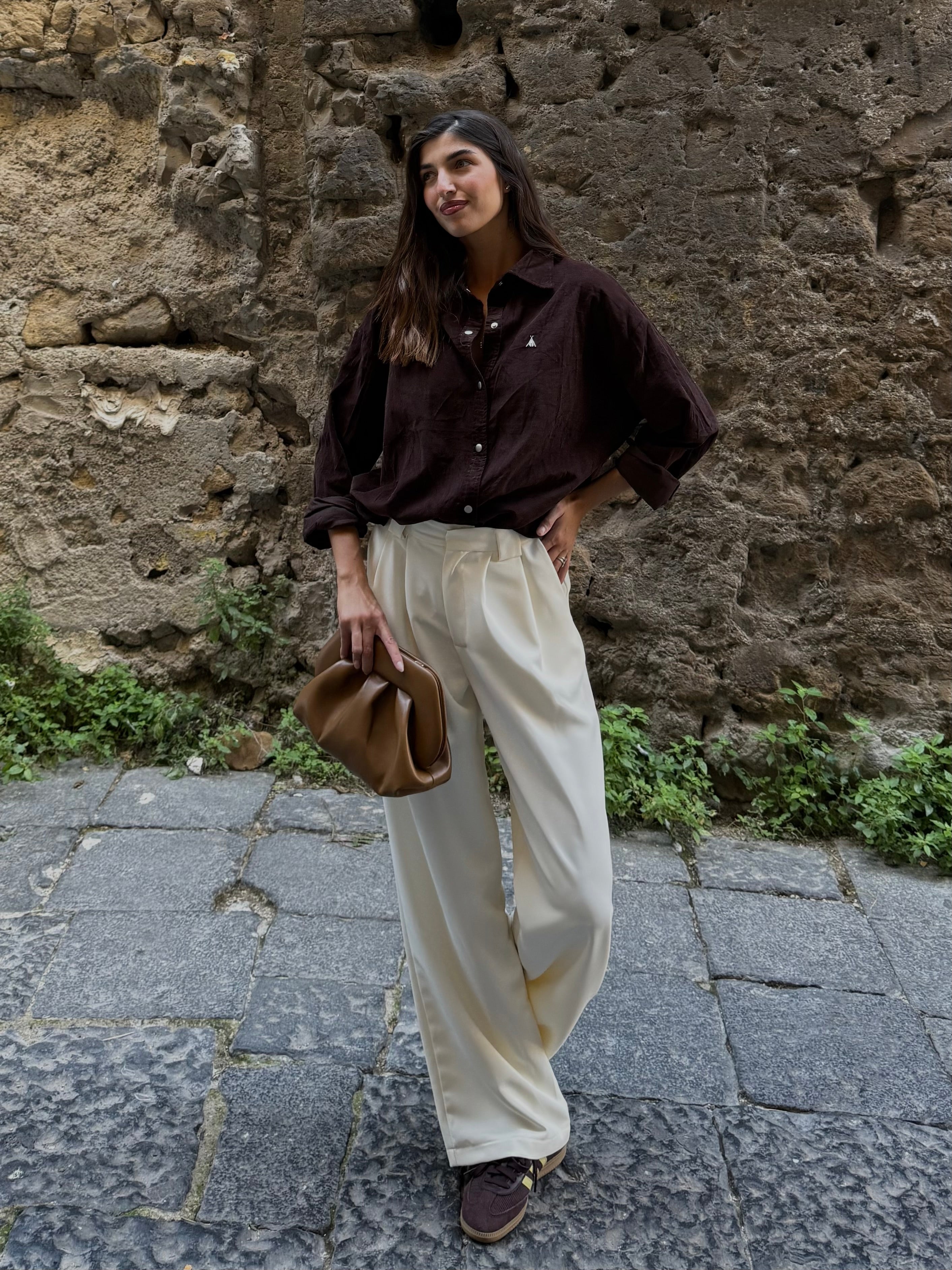 Pantalone lumina panna