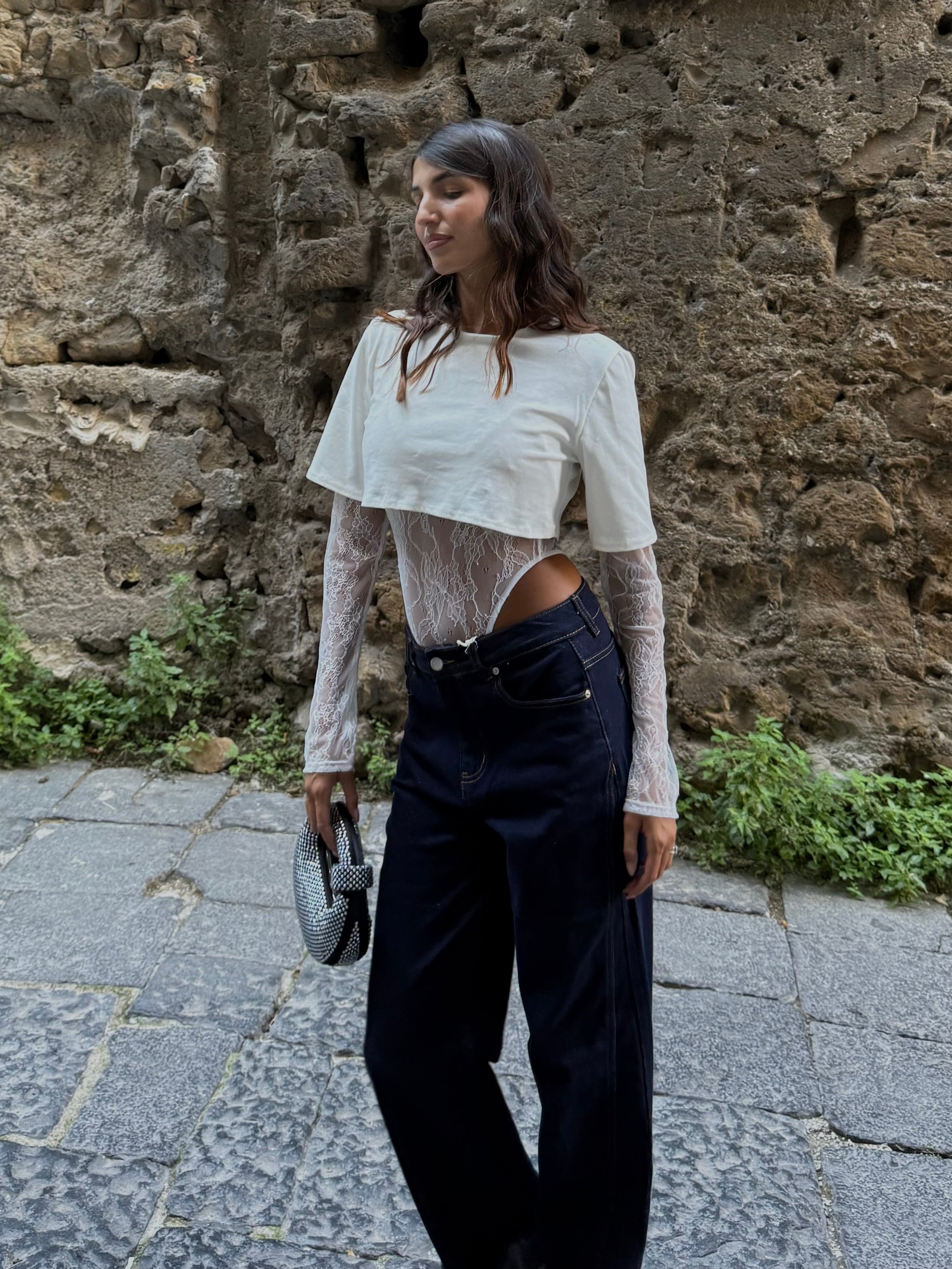 Body pizzo bianco