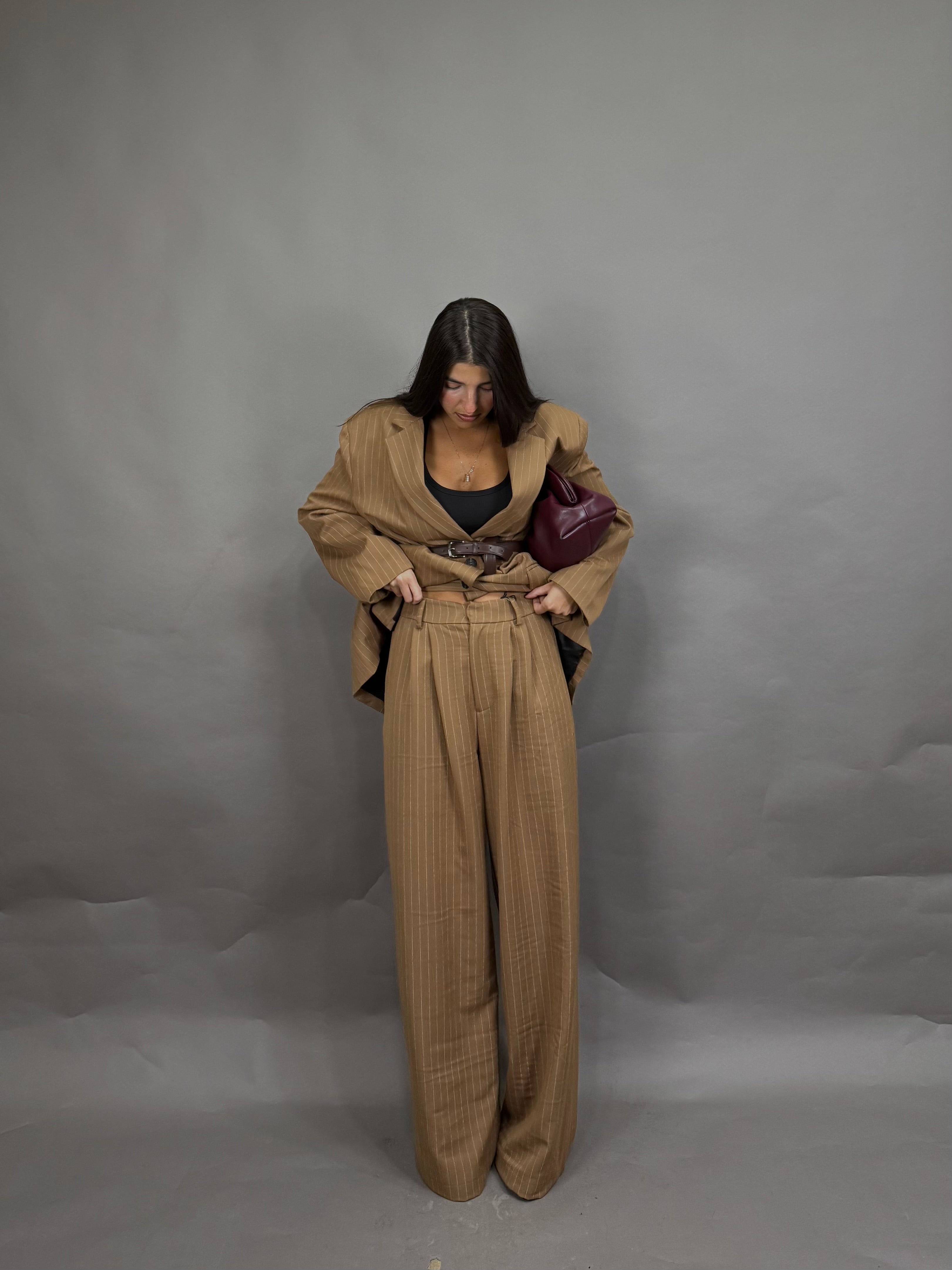 Pantalone gessato lumina