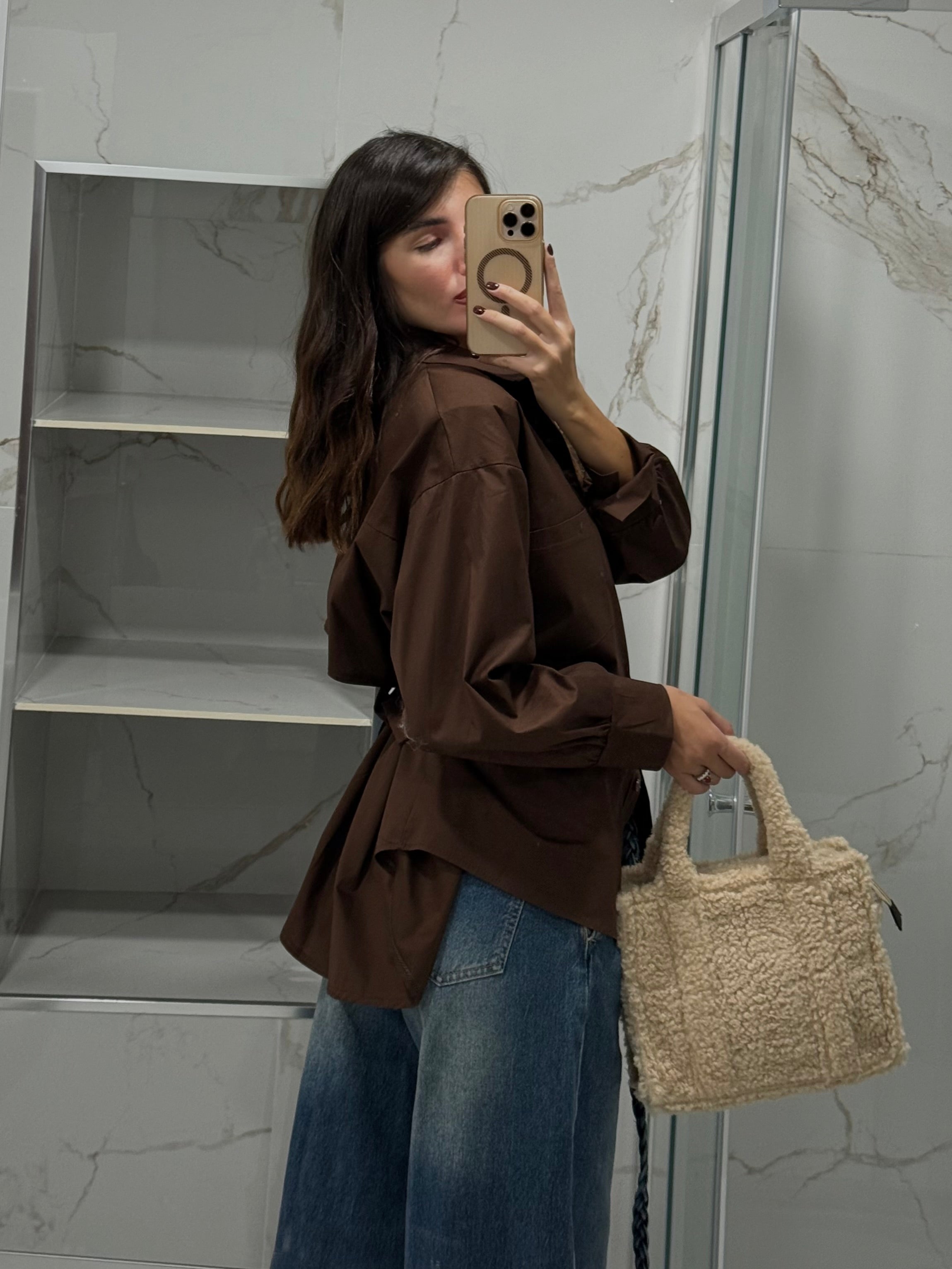 Camicia avvitata cioccolato