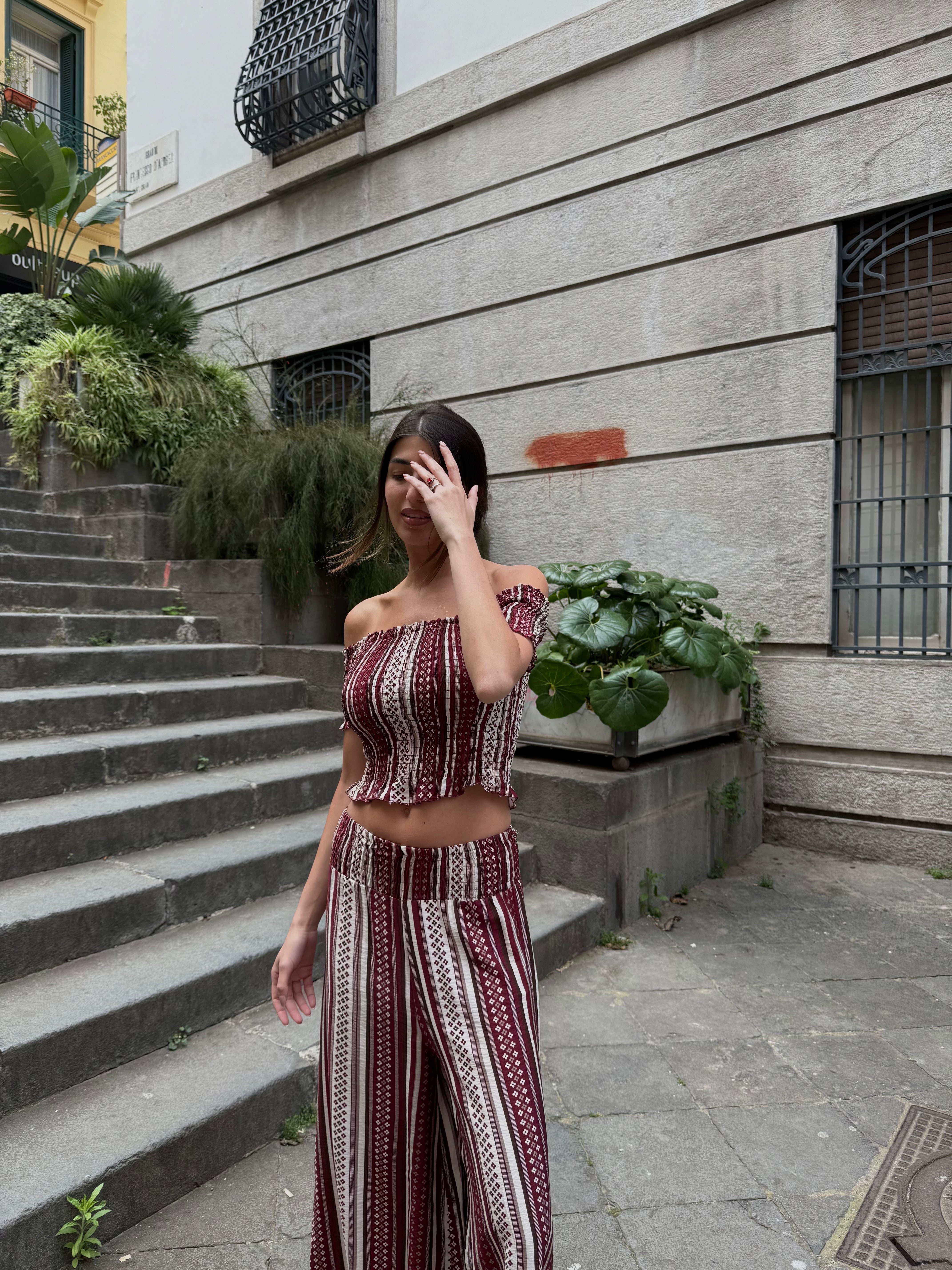 Coordinato gipsy bordeaux - LadyB Shop Online