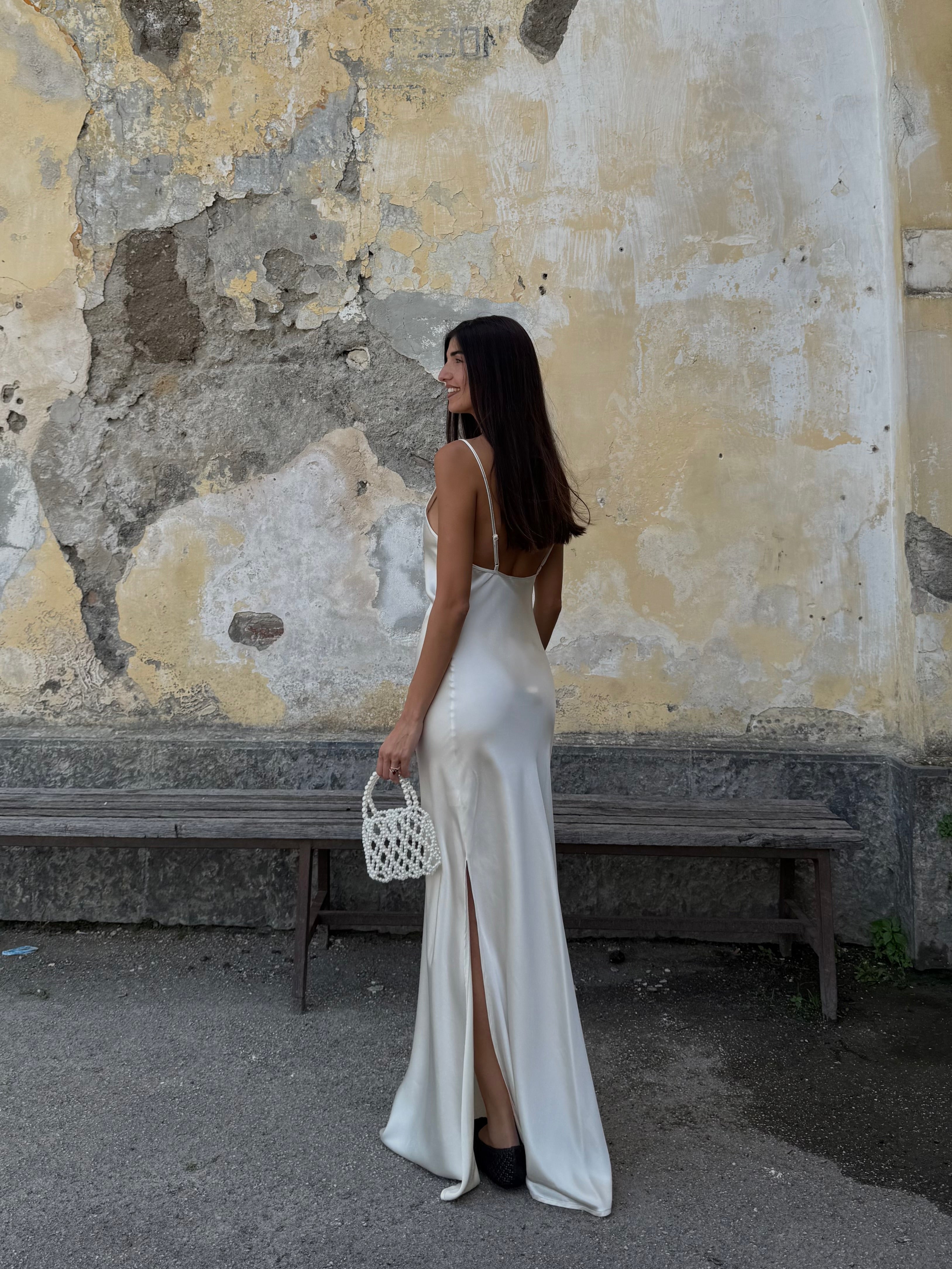 Dress in simil seta by Lumina
