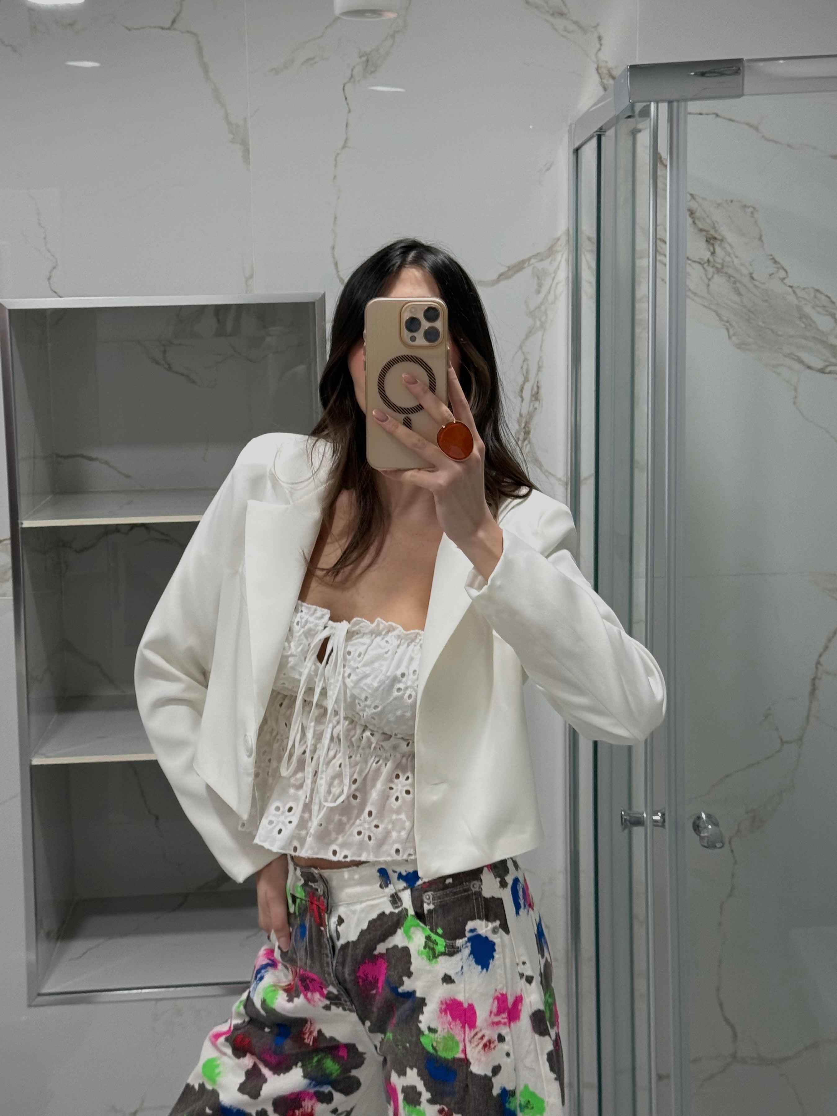 Blazer mini bianco