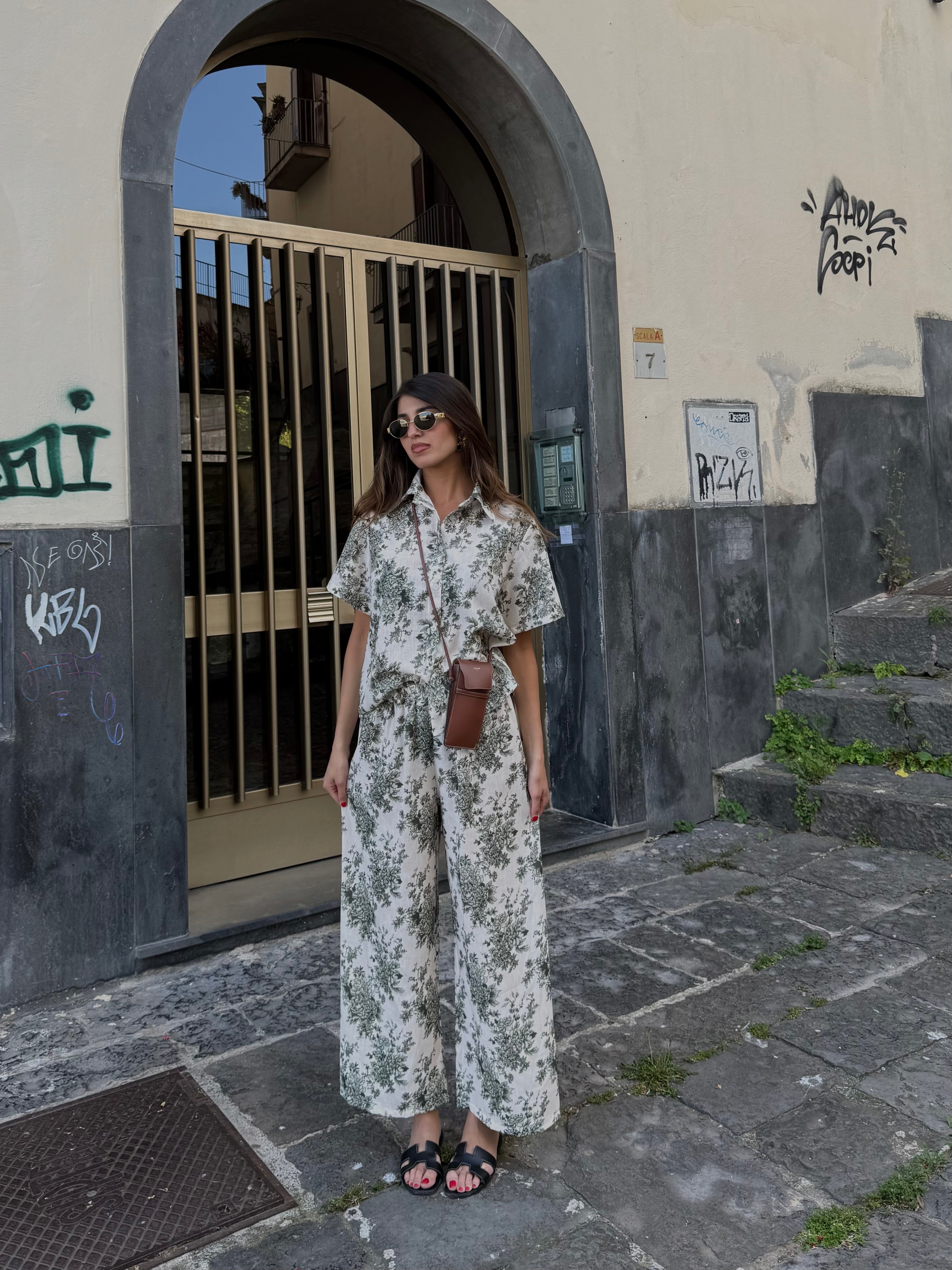 Coordinato con camicia Dior verde - LadyB Shop Online