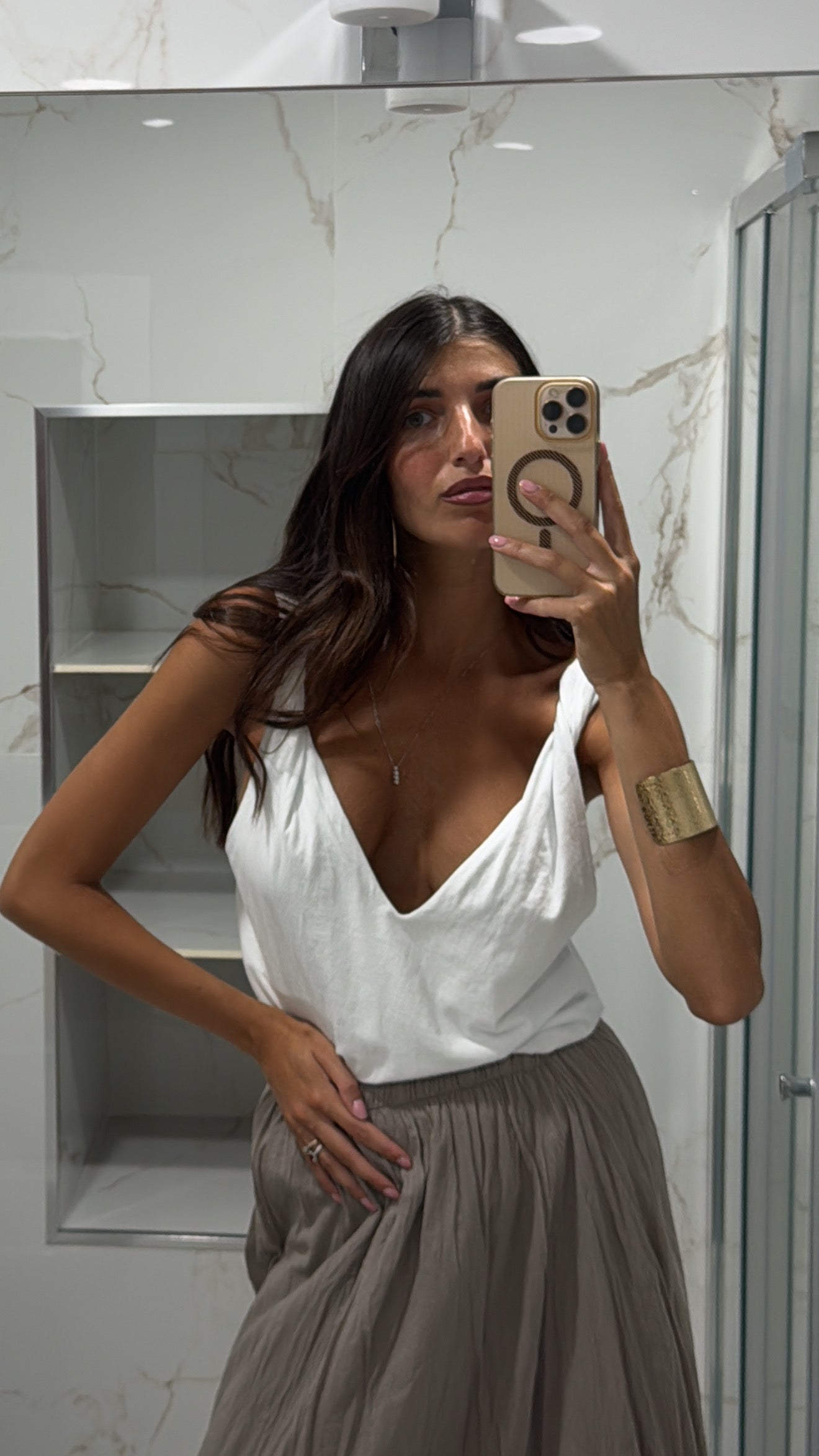 Canotta nodo bianca - LadyB Shop Online