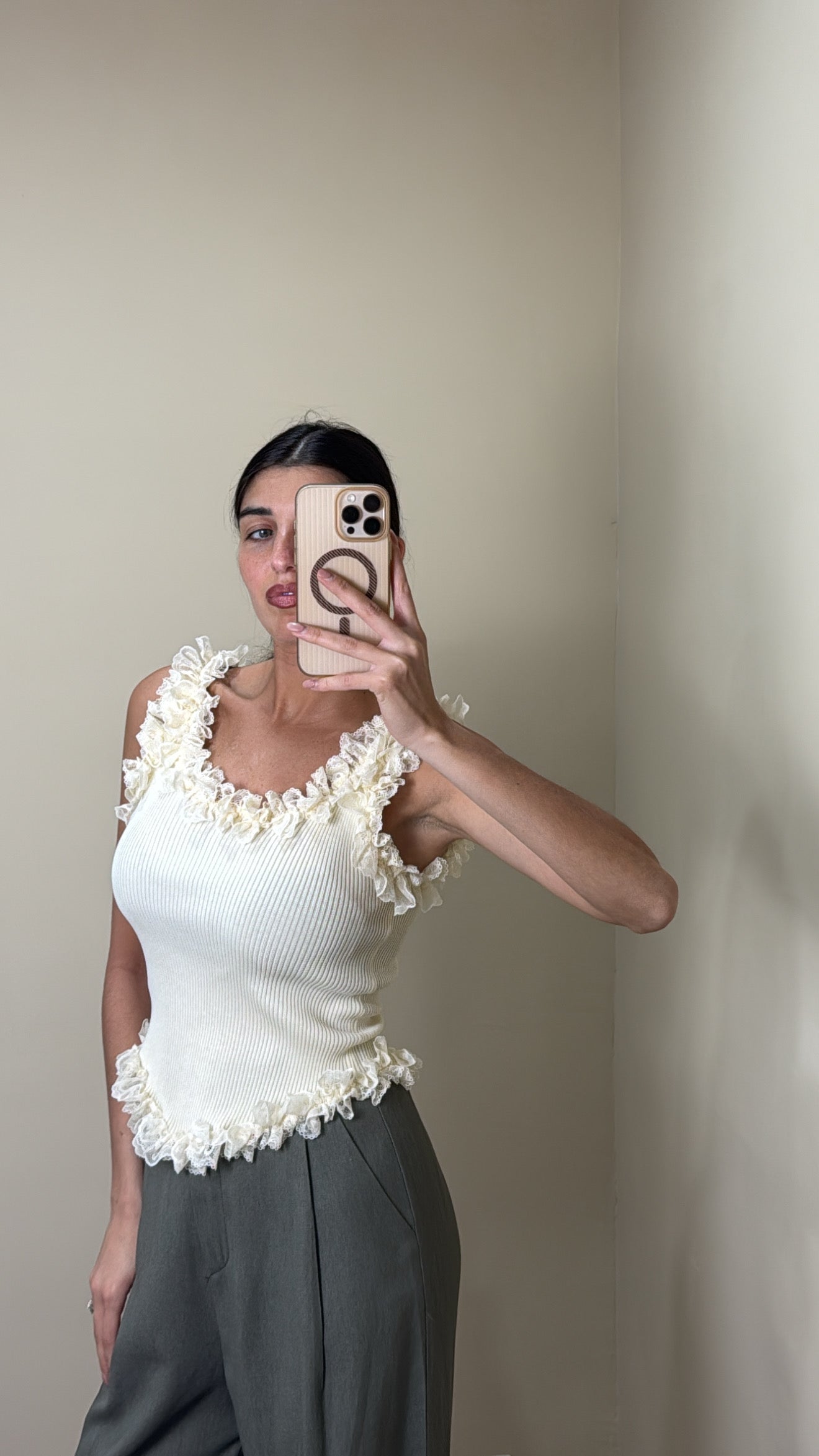 Canotta chantal bianca - LadyB Shop Online