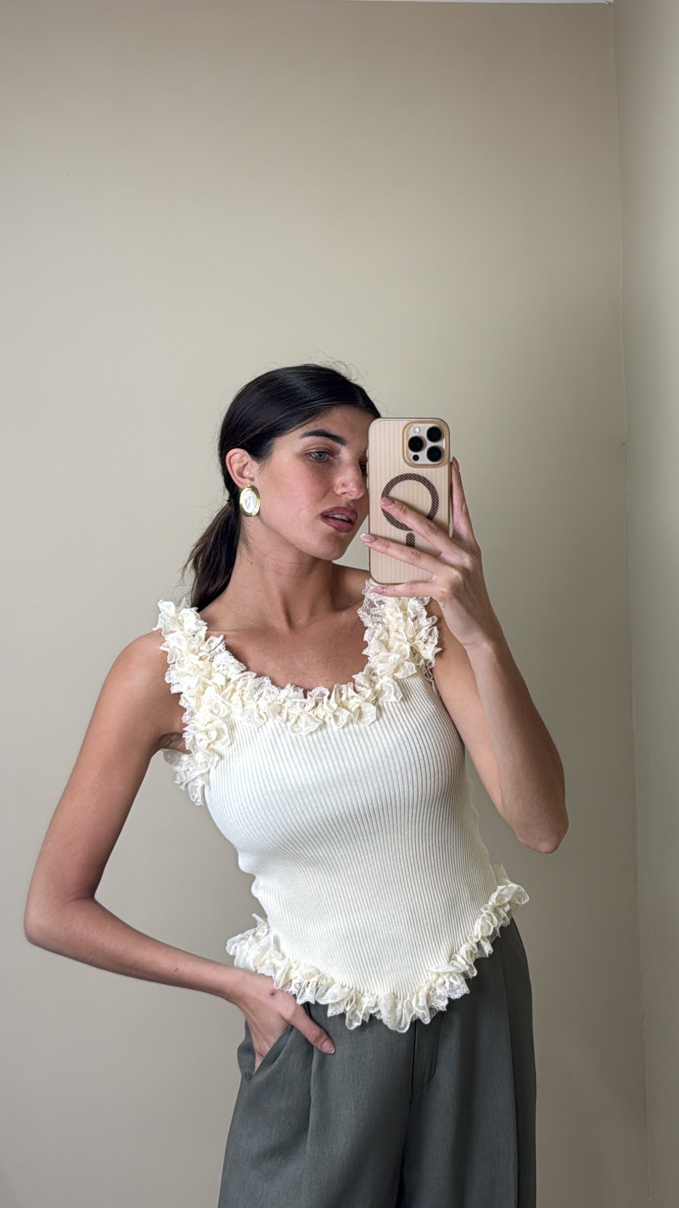 Canotta chantal bianca - LadyB Shop Online