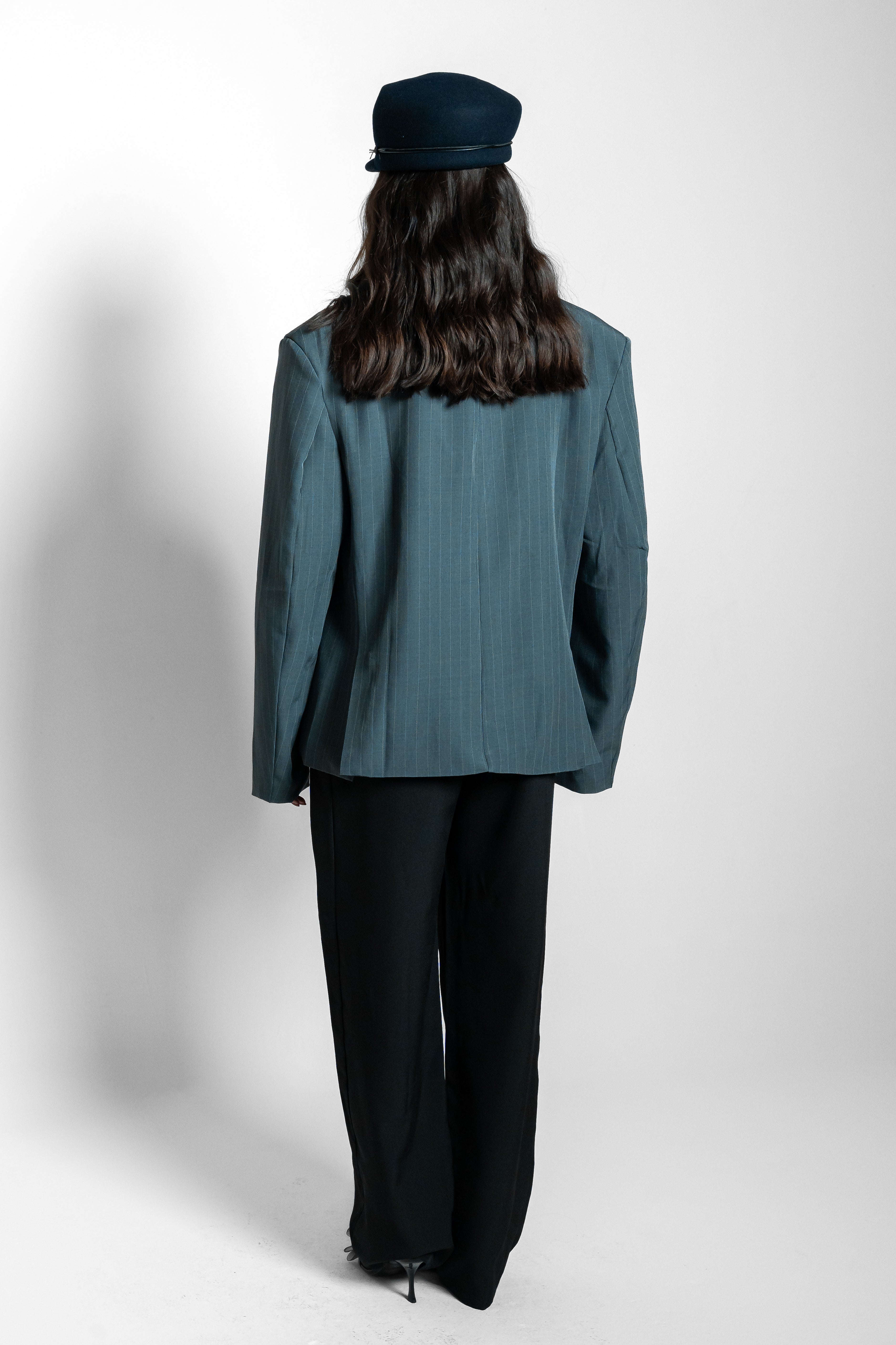 Blazer gessato grigio